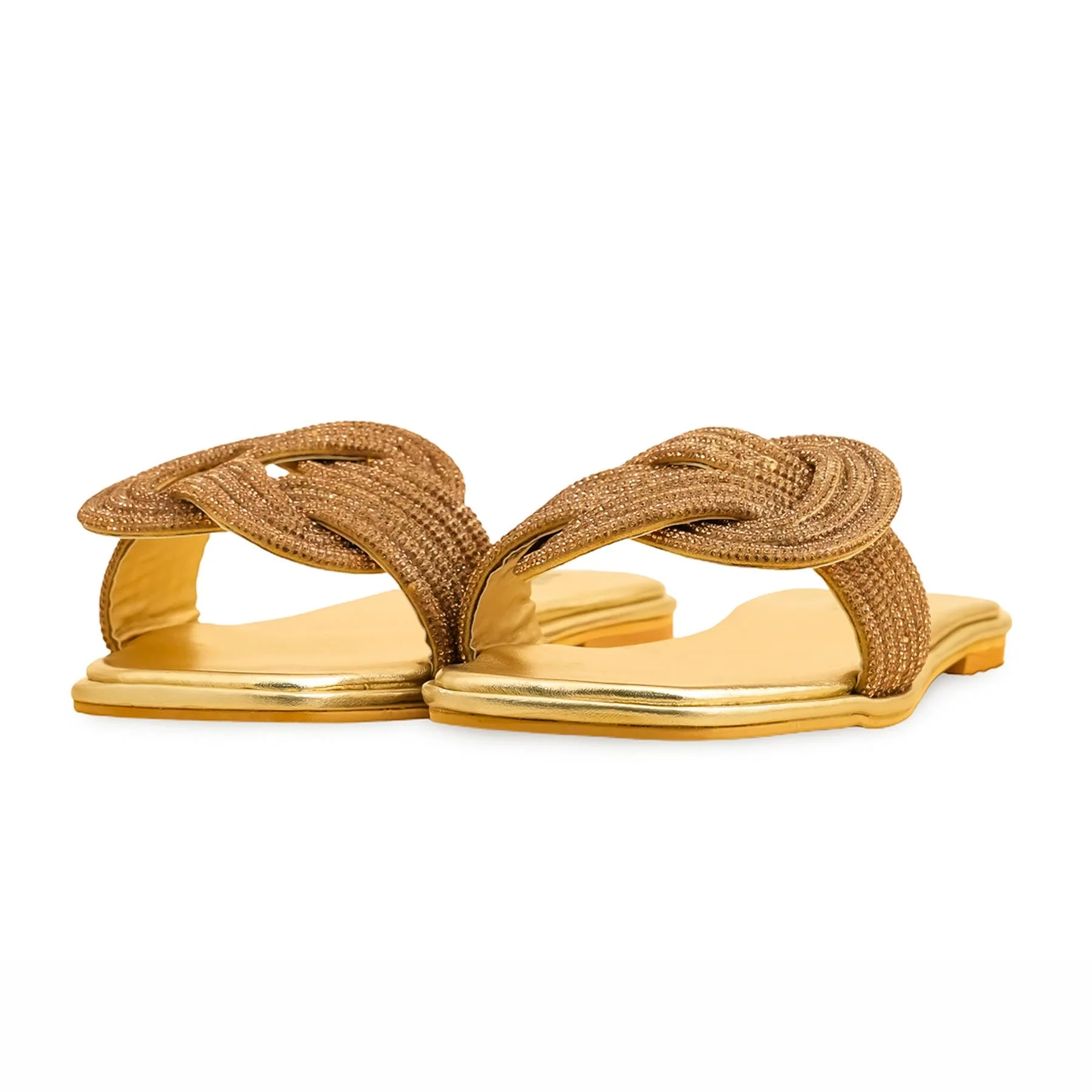 Golden Fancy Slipper For Ladies FN7998 - Image 3