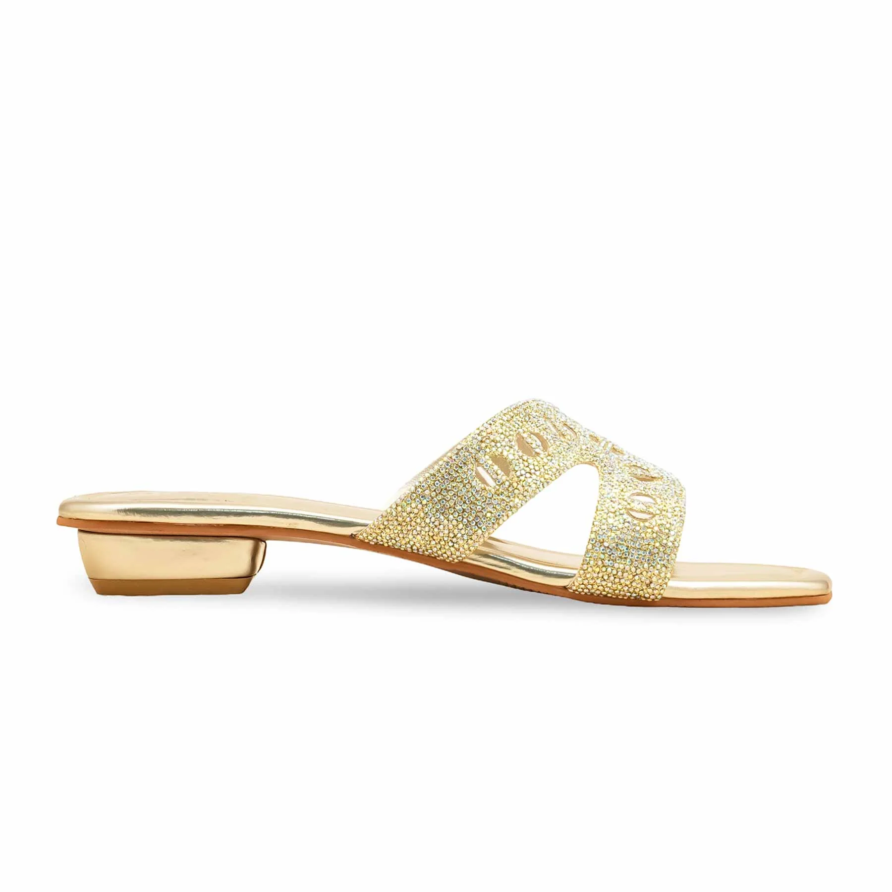 Golden Fancy Slipper For Ladies FN8008 - Image 2