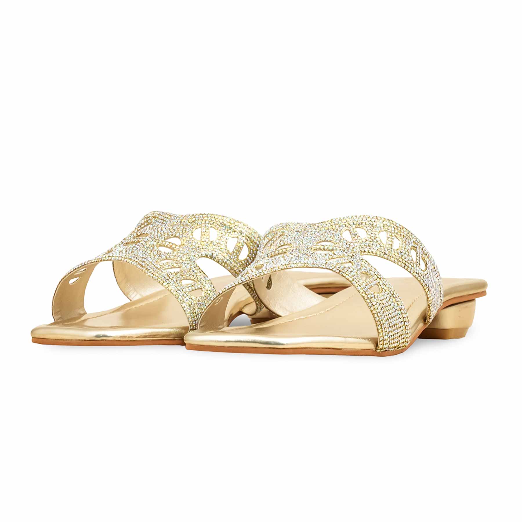 Golden Fancy Slipper For Ladies FN8008 - Image 3