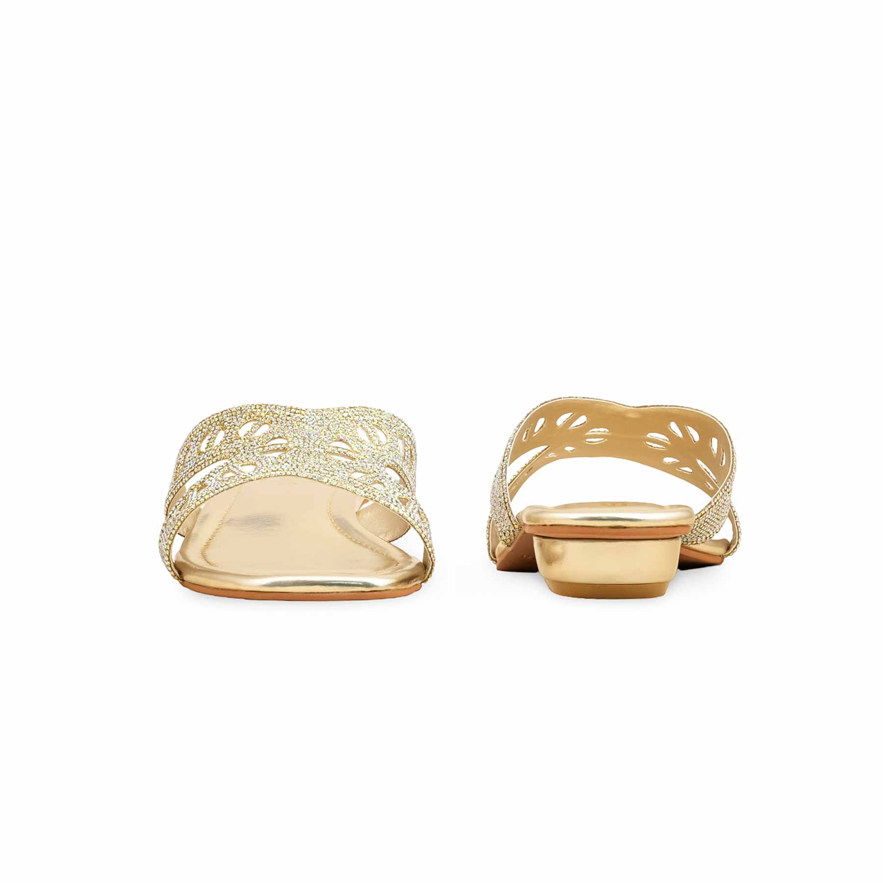 Golden Fancy Slipper For Ladies FN8008 - Image 4