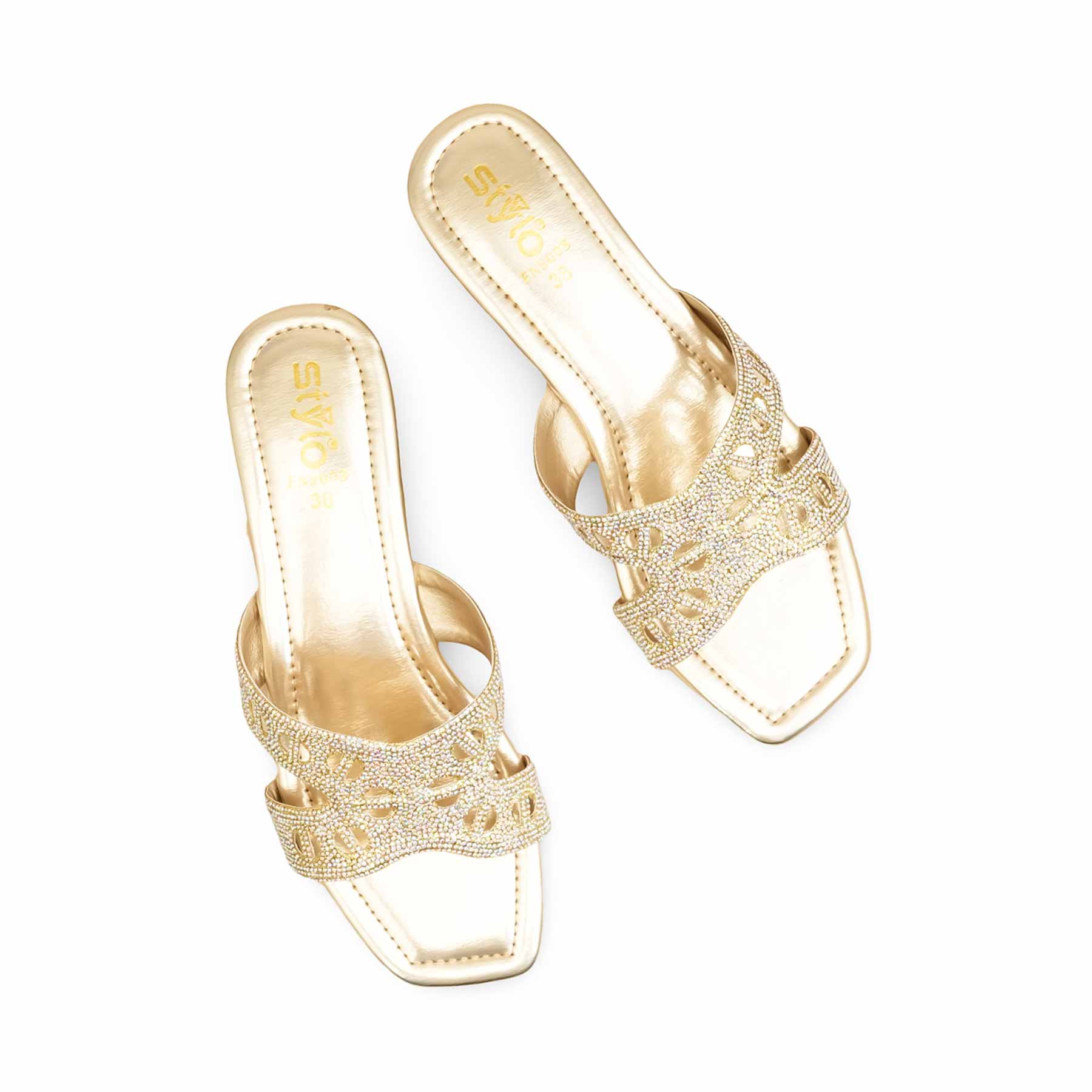 Golden Fancy Slipper For Ladies FN8008 - Image 5