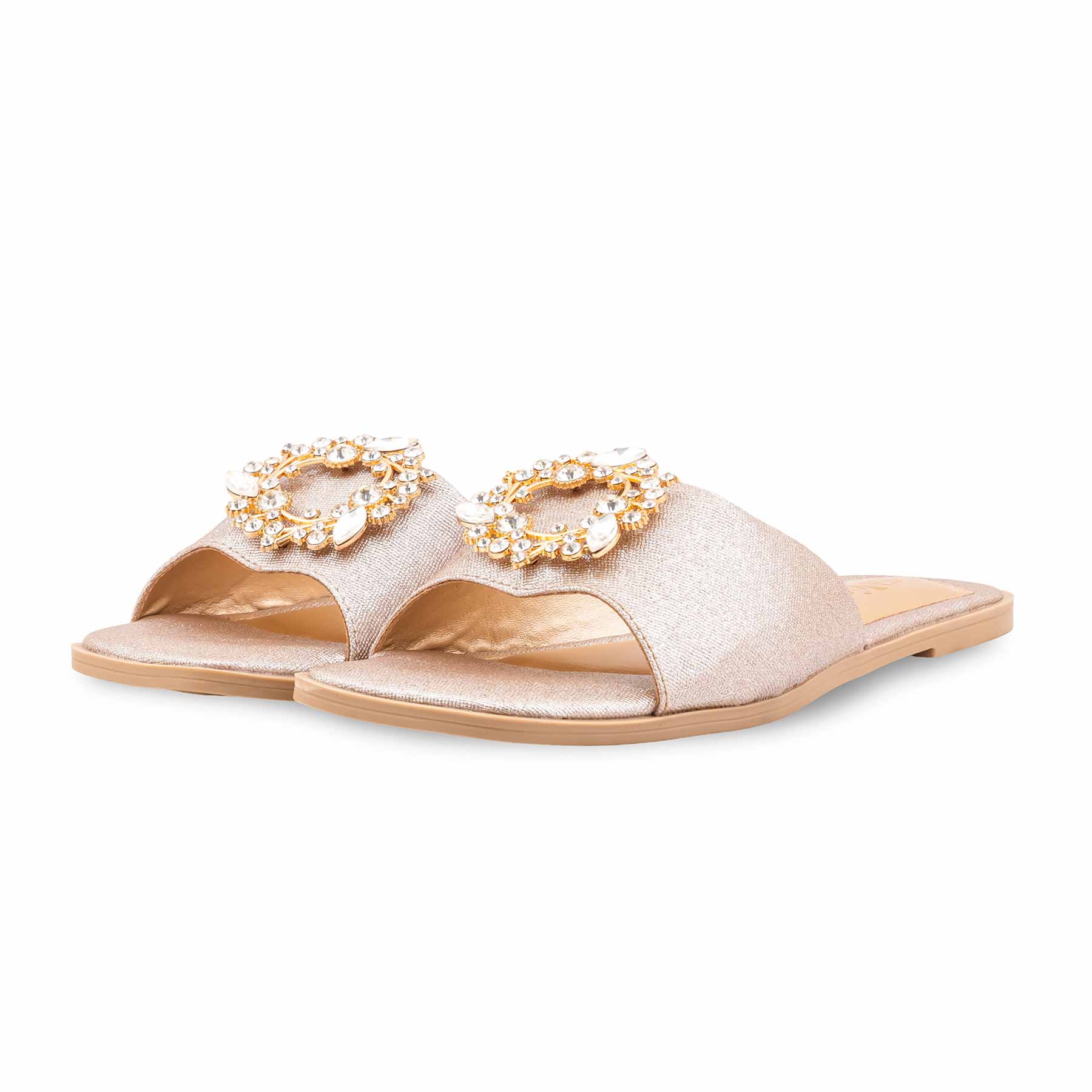Golden Fancy Slipper For Ladies FN8036 - Image 3