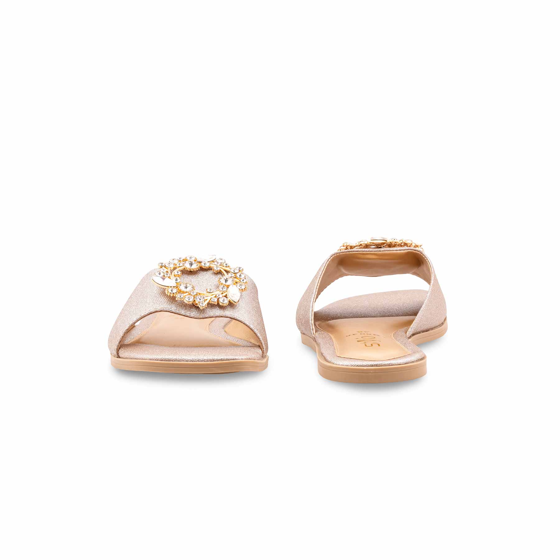 Golden Fancy Slipper For Ladies FN8036 - Image 4