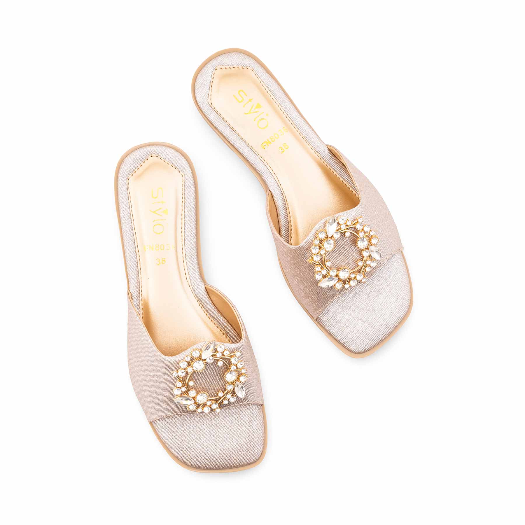Golden Fancy Slipper For Ladies FN8036 - Image 5
