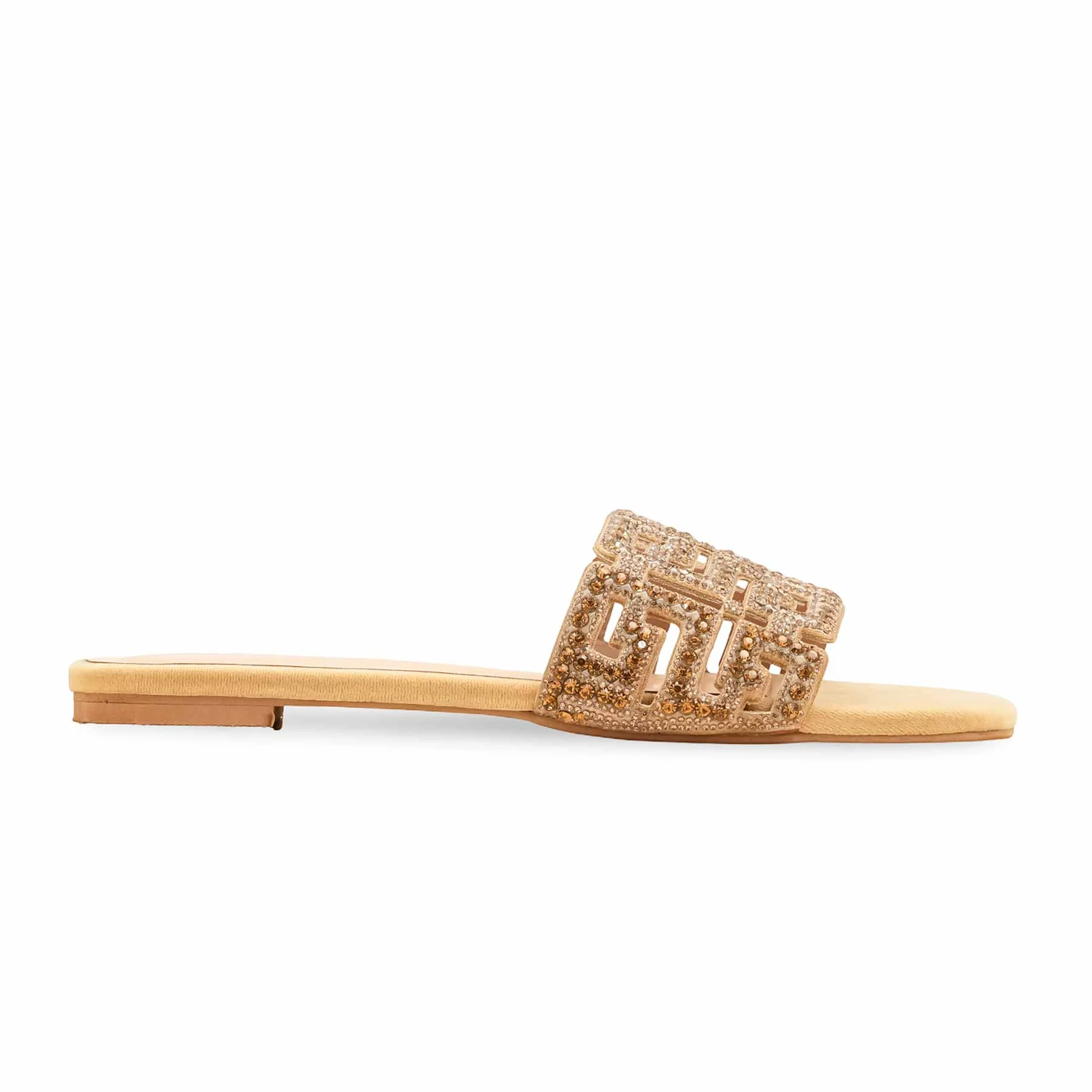 Golden Fancy Slipper For Ladies FN8040 - Image 2