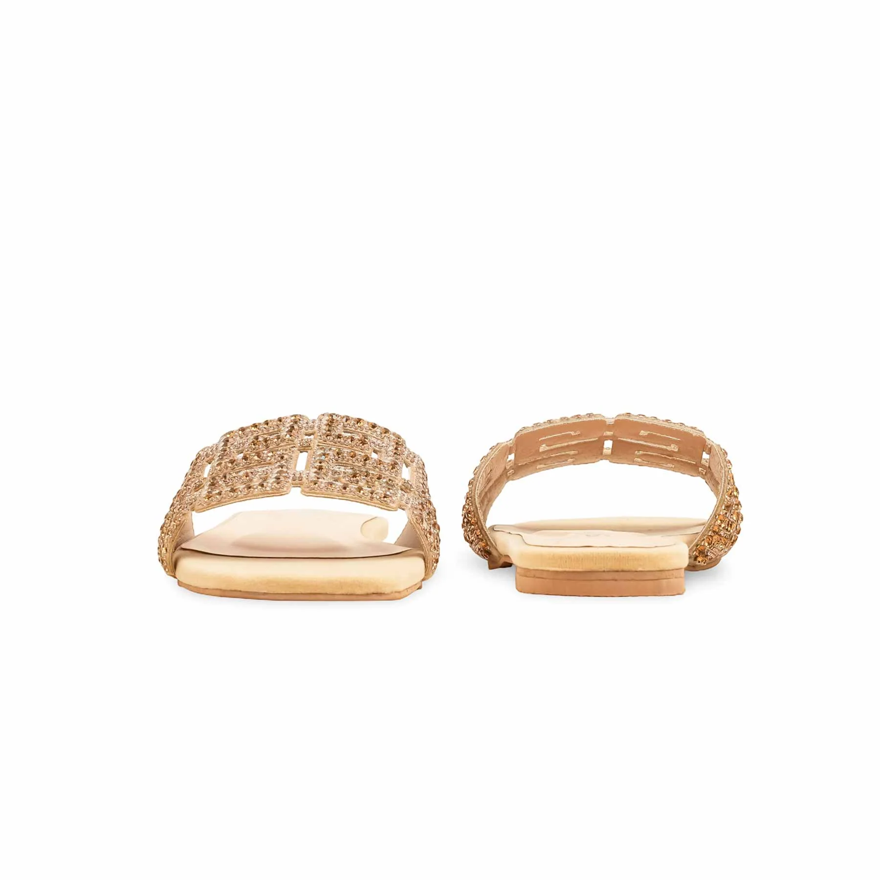 Golden Fancy Slipper For Ladies FN8040 - Image 4