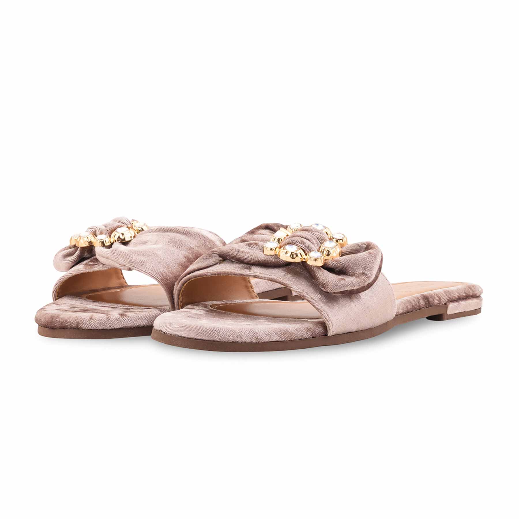 Golden Fancy Slipper For Ladies FN8050 - Image 3