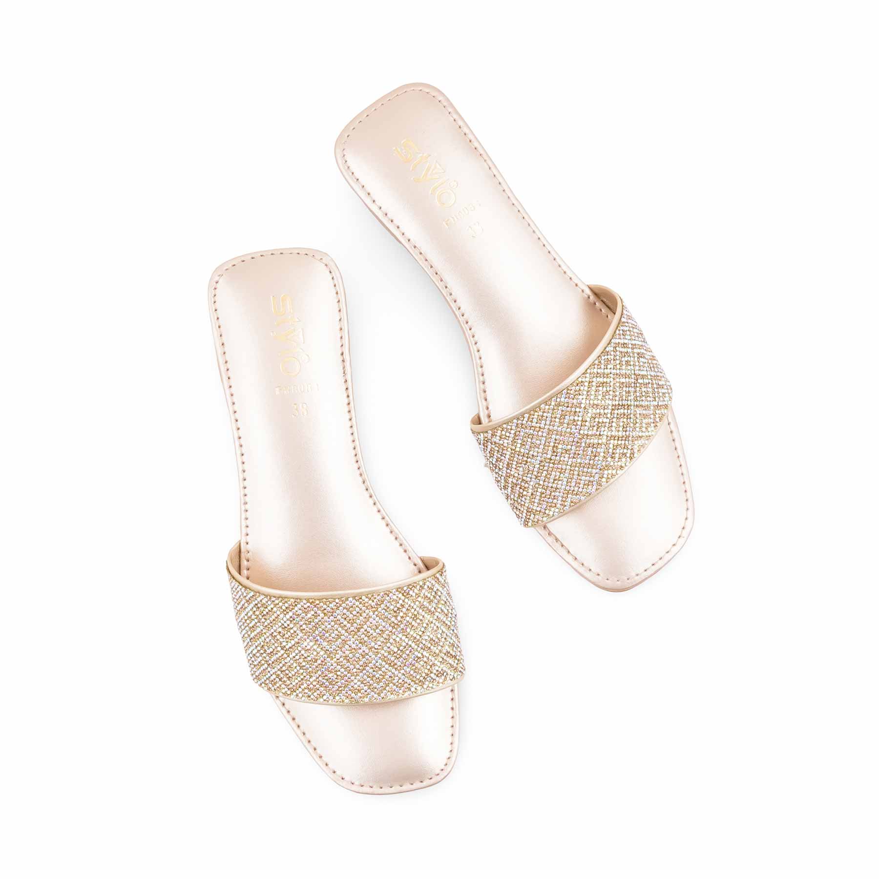 Golden Fancy Slipper For Ladies FN8088 - Image 5