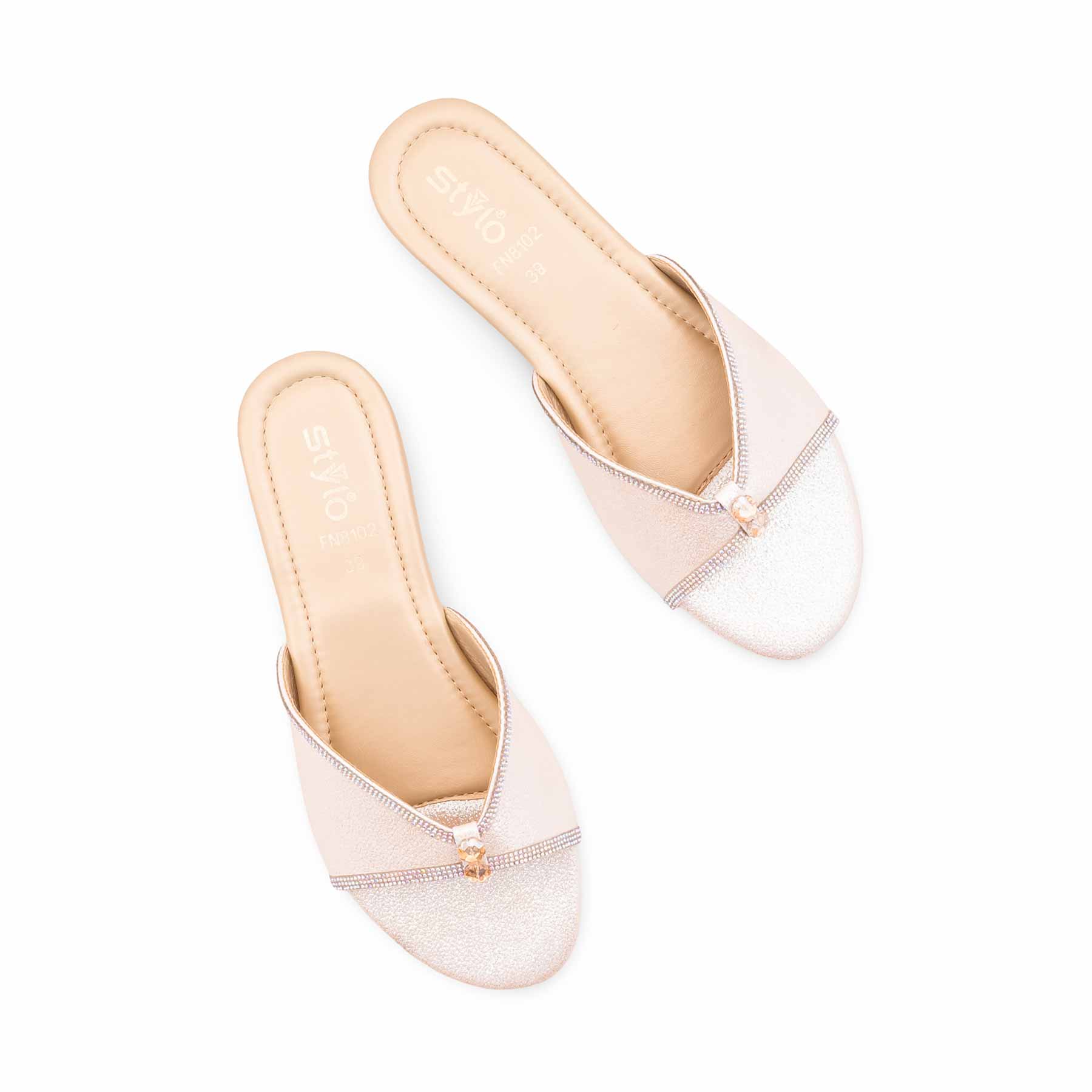 Golden Fancy Slipper For Ladies FN8102 - Image 5