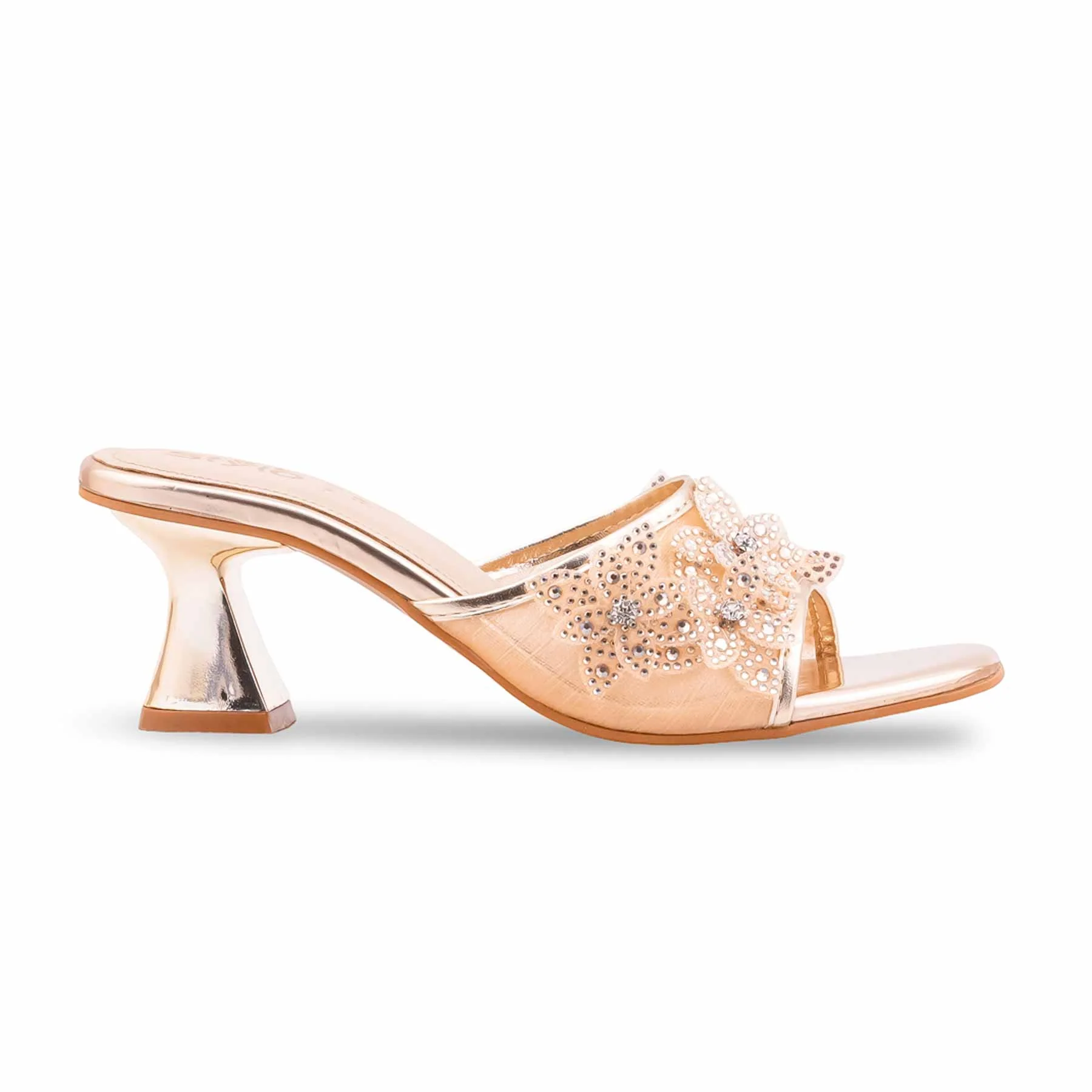 Golden Fancy Slipper For Ladies FN8107 - Image 2