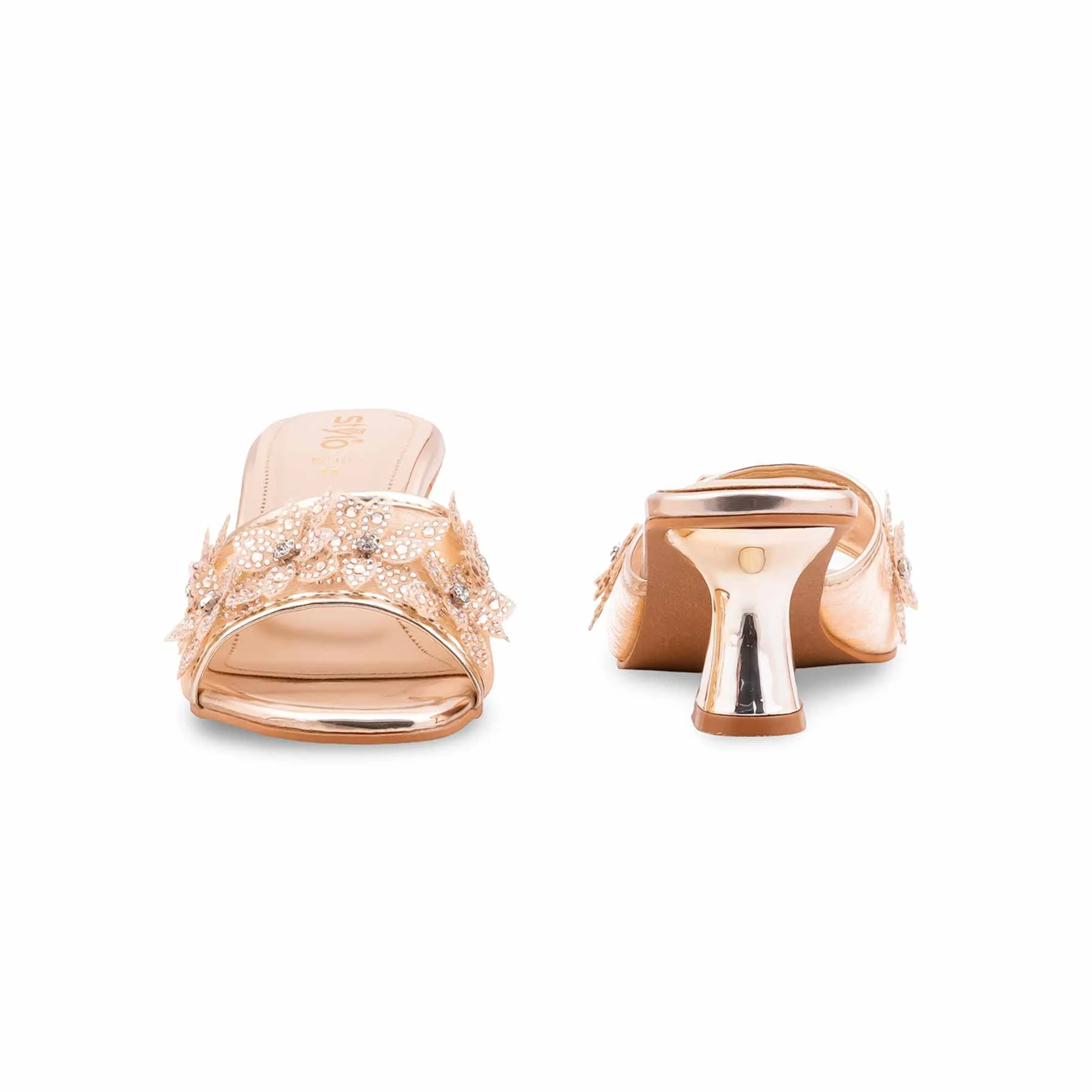 Golden Fancy Slipper For Ladies FN8107 - Image 4