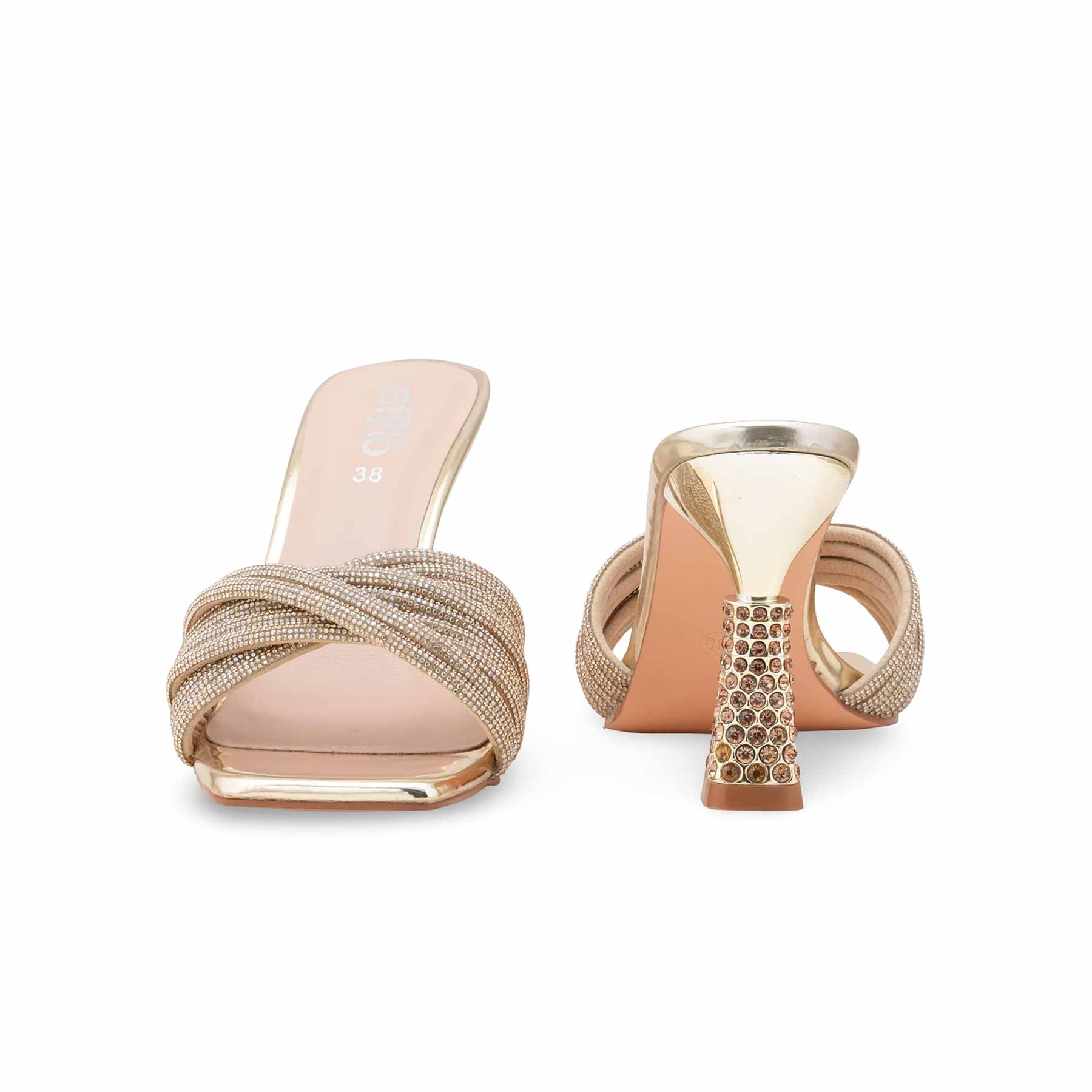 Golden Fancy Slipper For Women FN6246 - Image 4