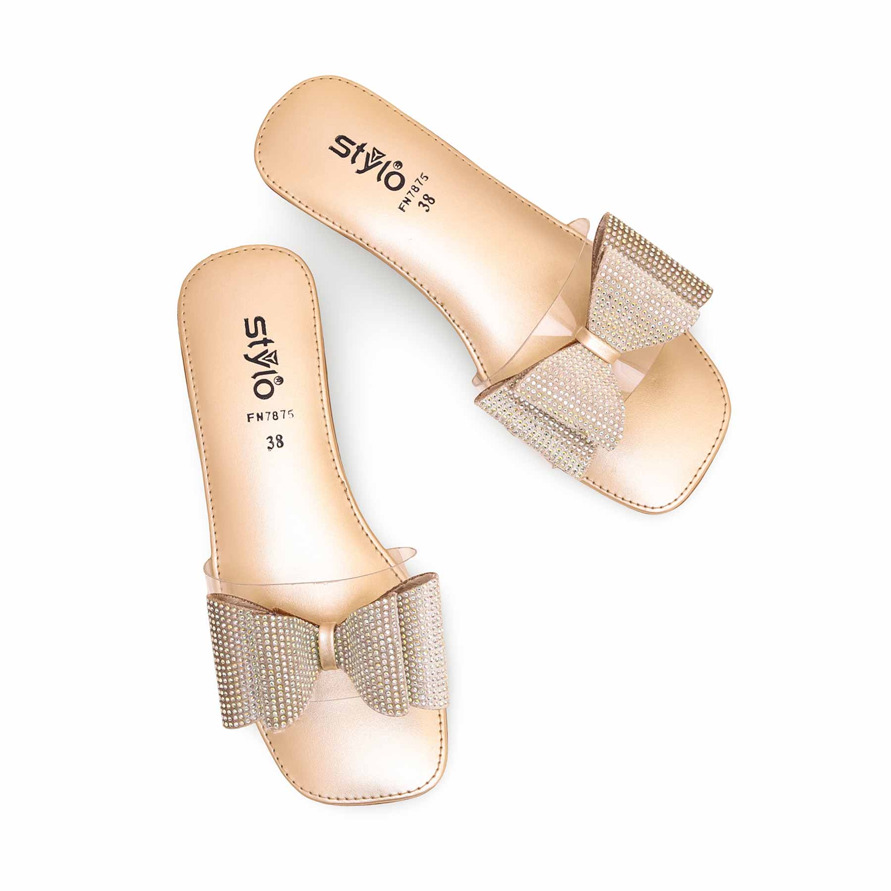 Golden Fancy Slipper For Women FN7875 - Image 4