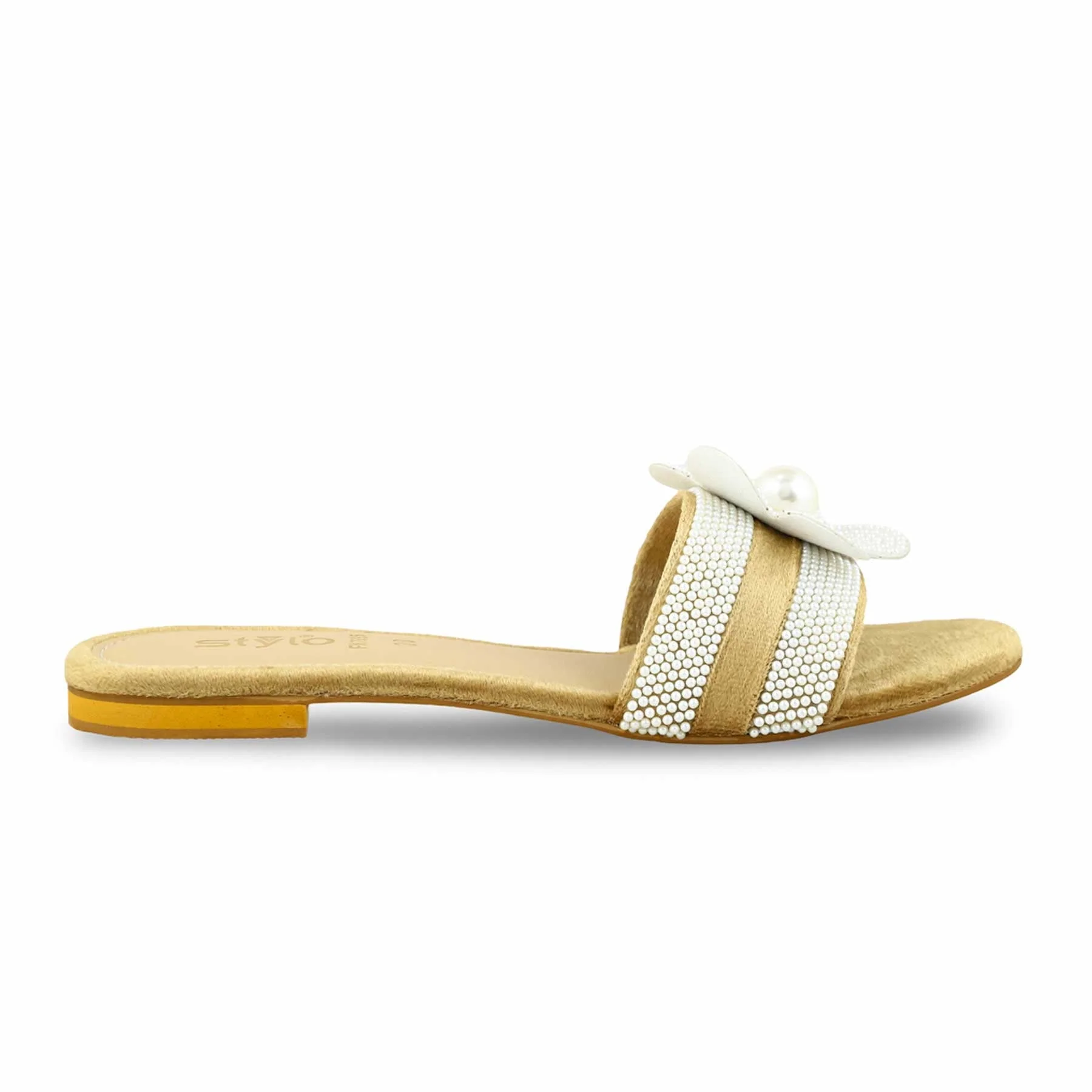 Golden Fancy Slipper For Women FN7895 - Image 2