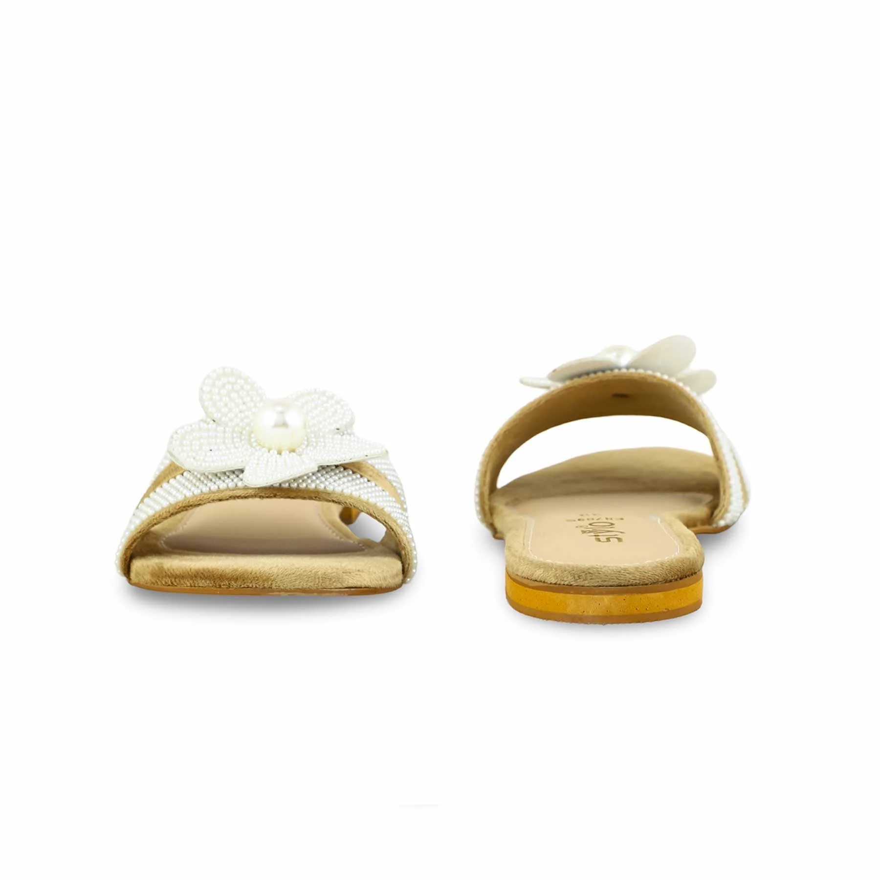Golden Fancy Slipper For Women FN7895 - Image 4