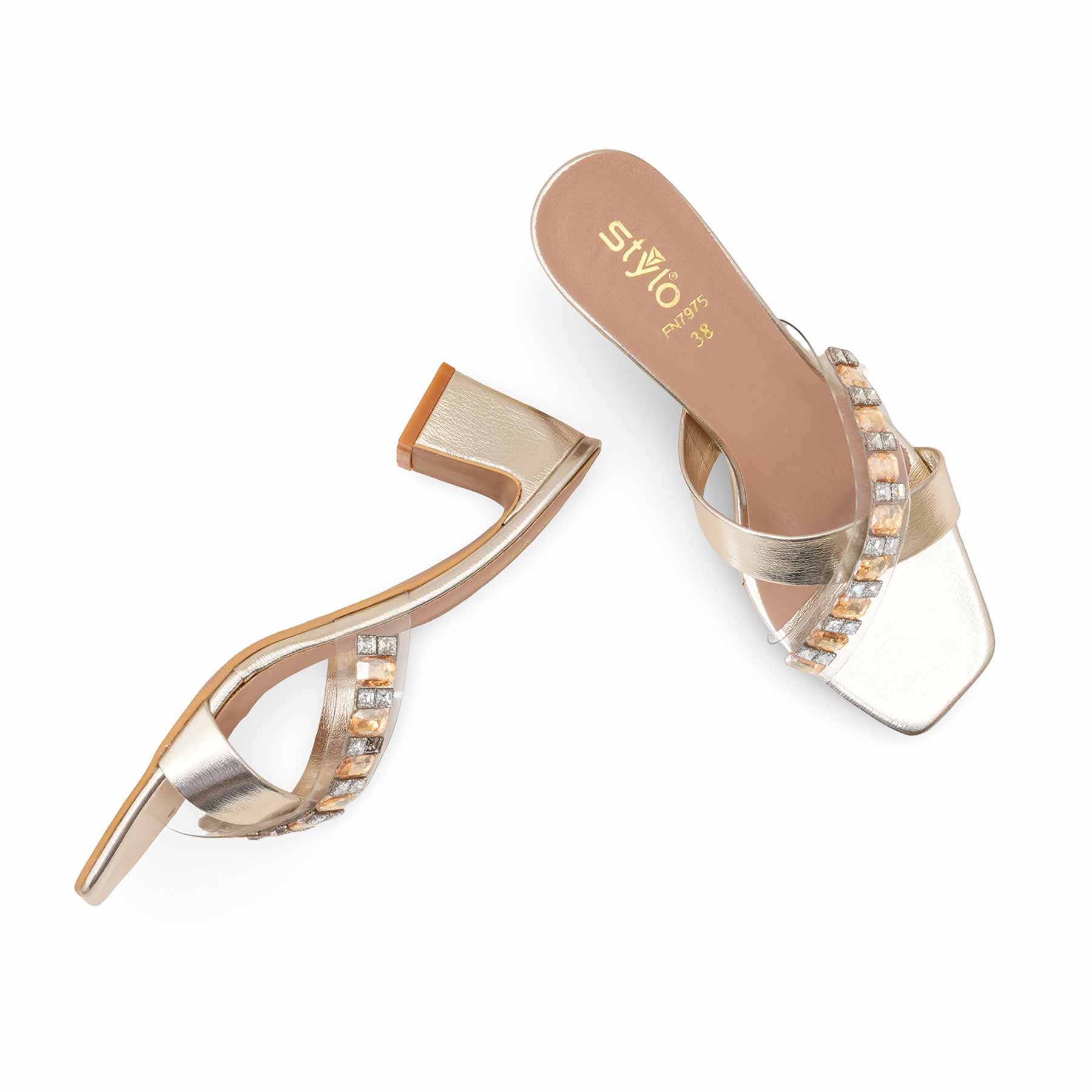 Golden Fancy Slipper For Women FN7975 - Image 5