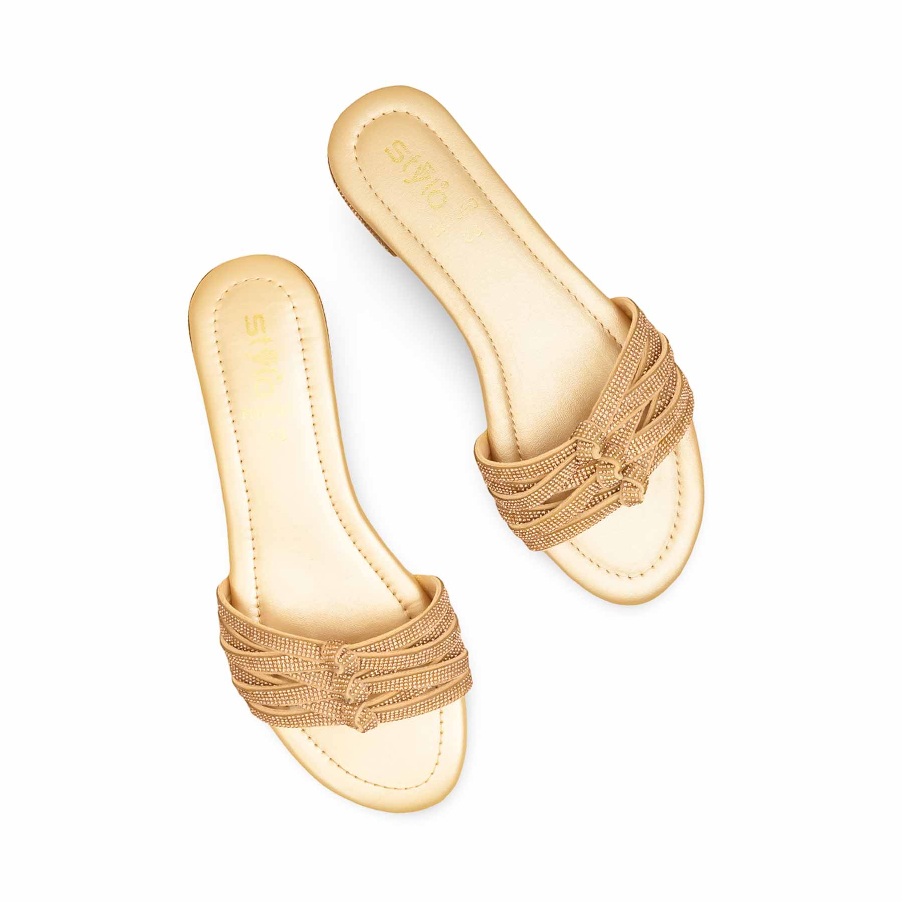 Golden Fancy Slipper For Women FN7990 - Image 5