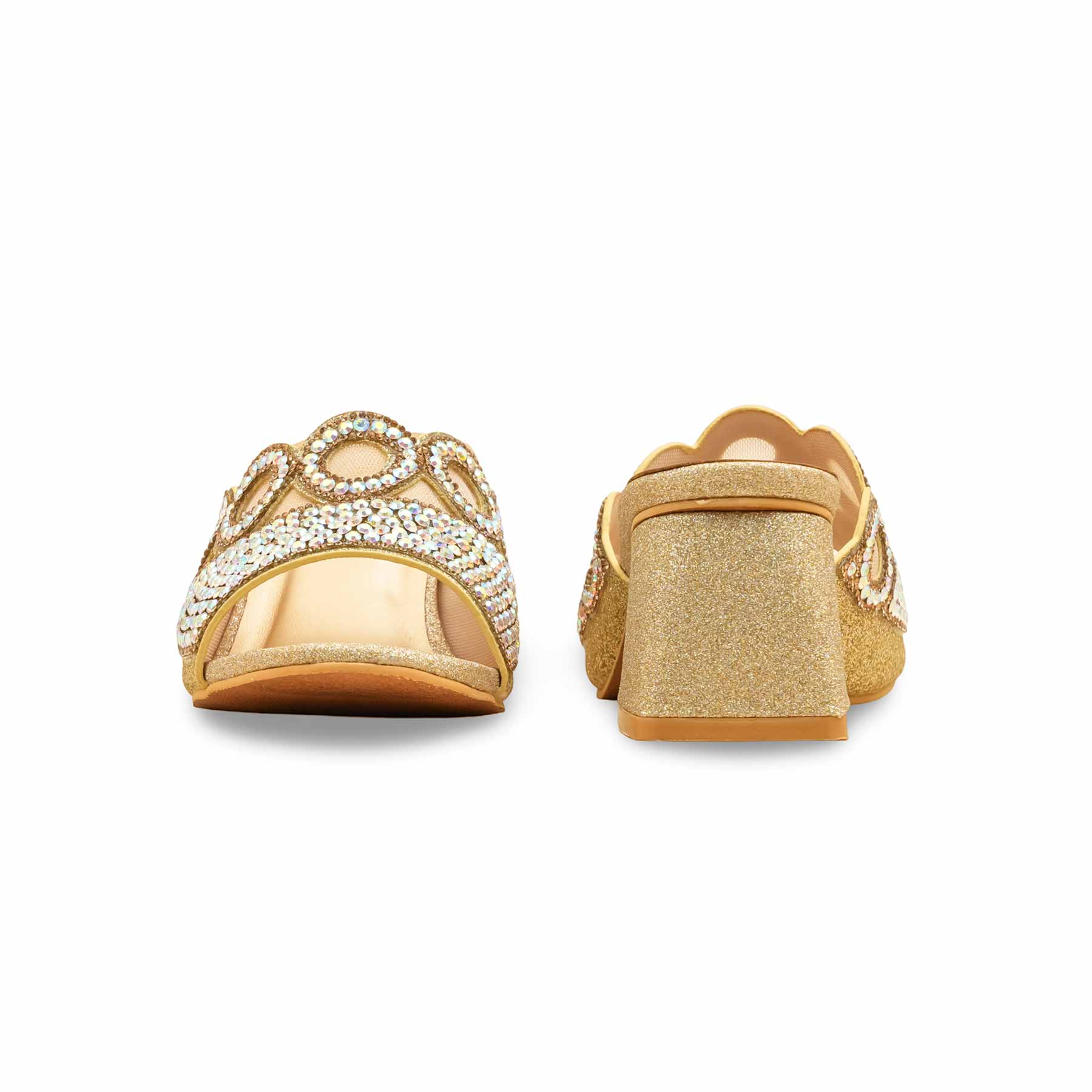 Golden Fancy Slipper For Women FN7993 - Image 4