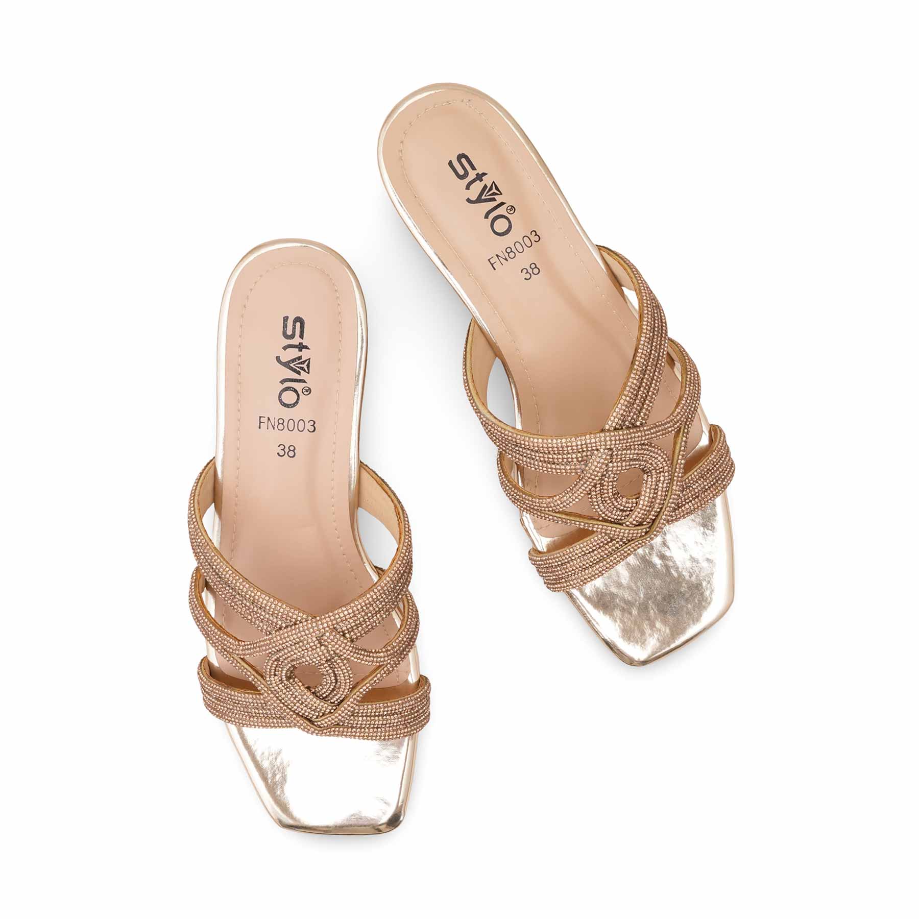 Golden Fancy Slipper For Women FN8003 - Image 5