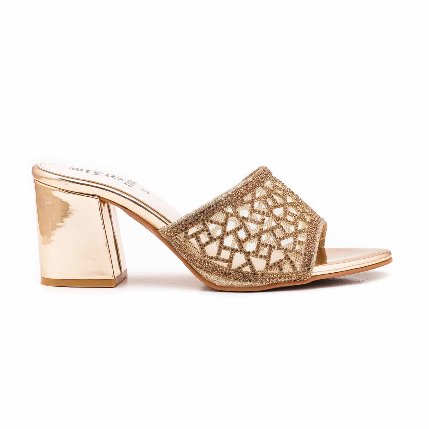 Golden Fancy Slipper For Women FN8004 - Image 2