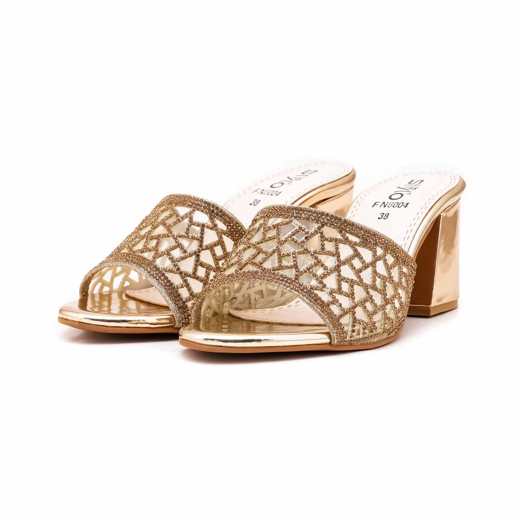 Golden Fancy Slipper For Women FN8004 - Image 3