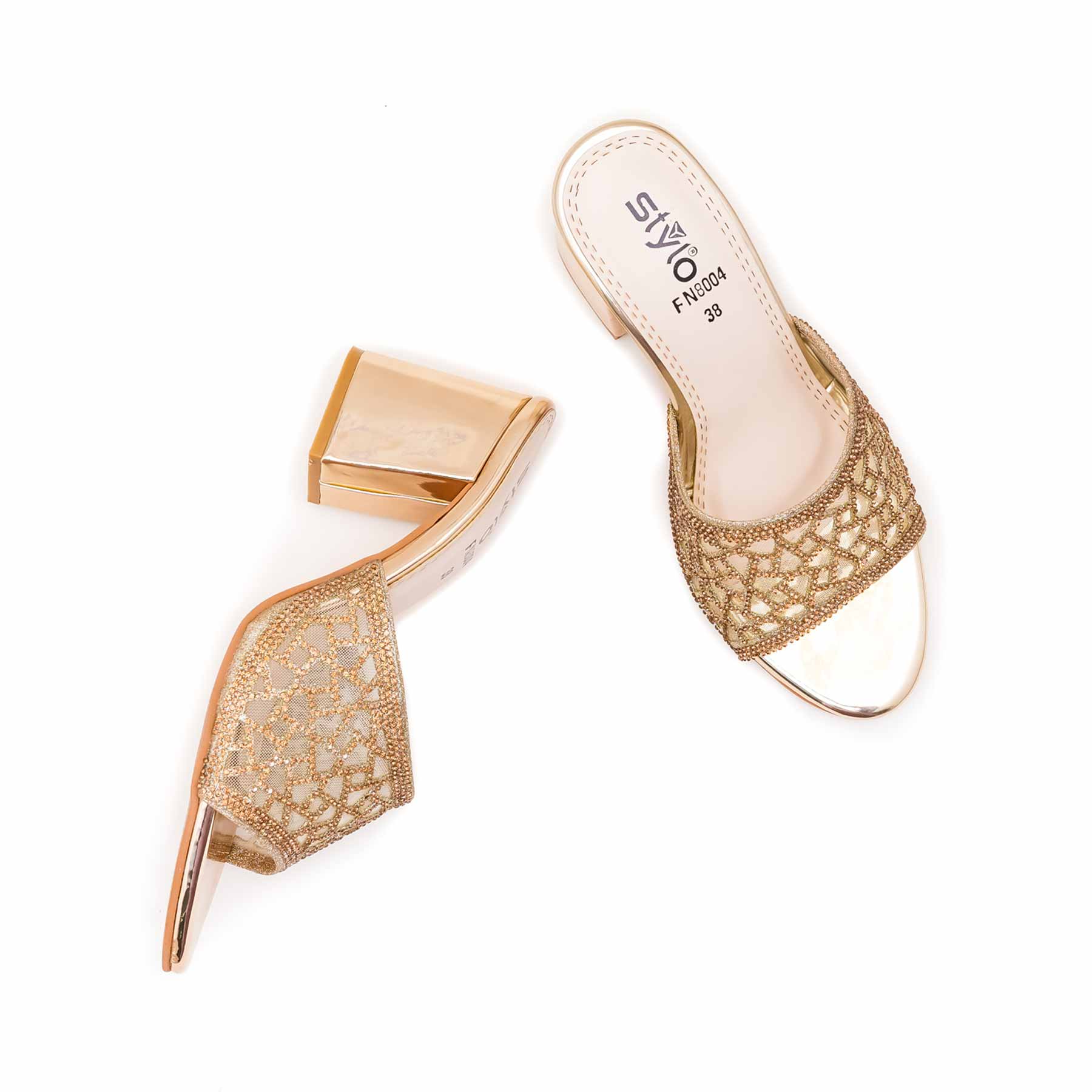 Golden Fancy Slipper For Women FN8004 - Image 5