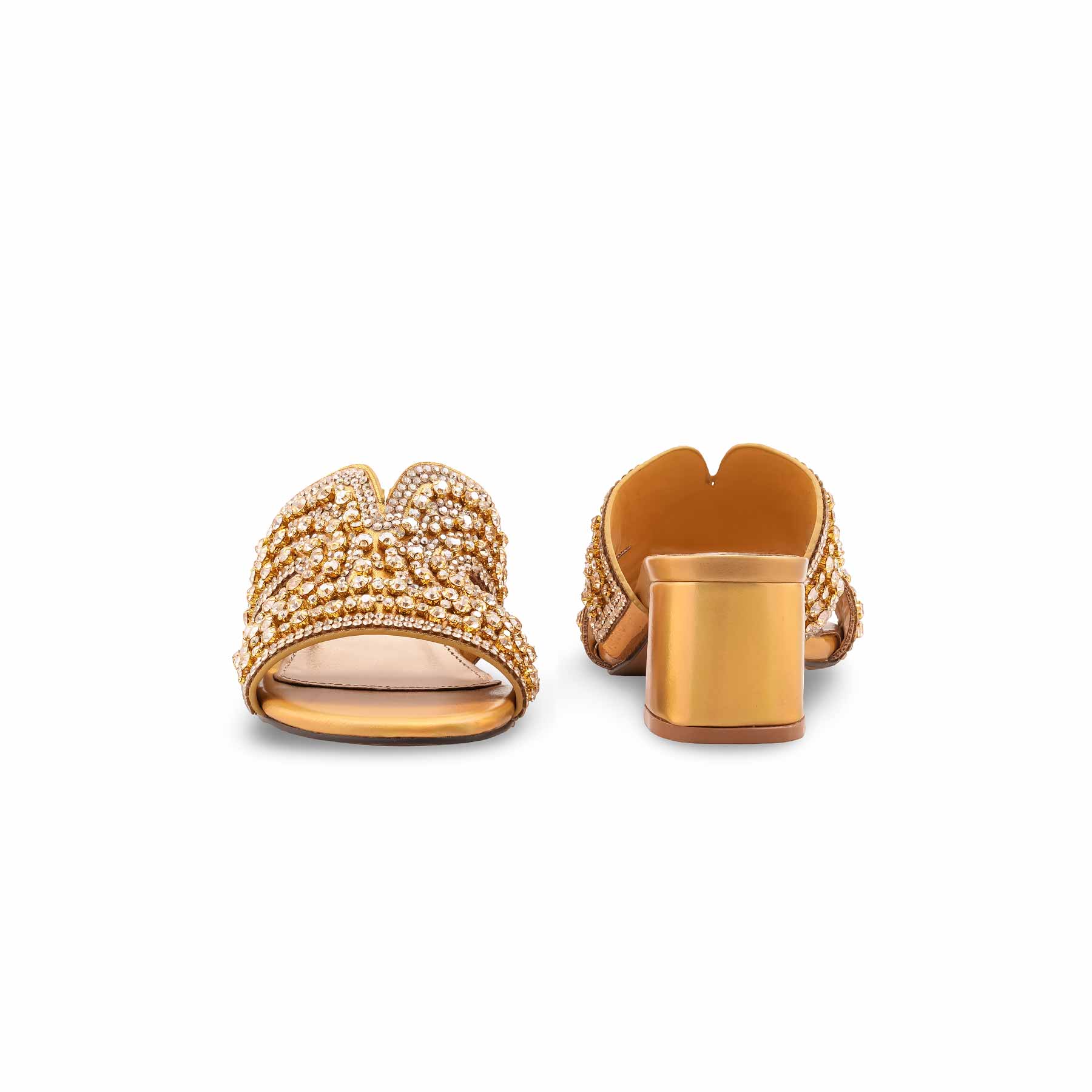 Golden Fancy Slipper For Women FN8028 - Image 4