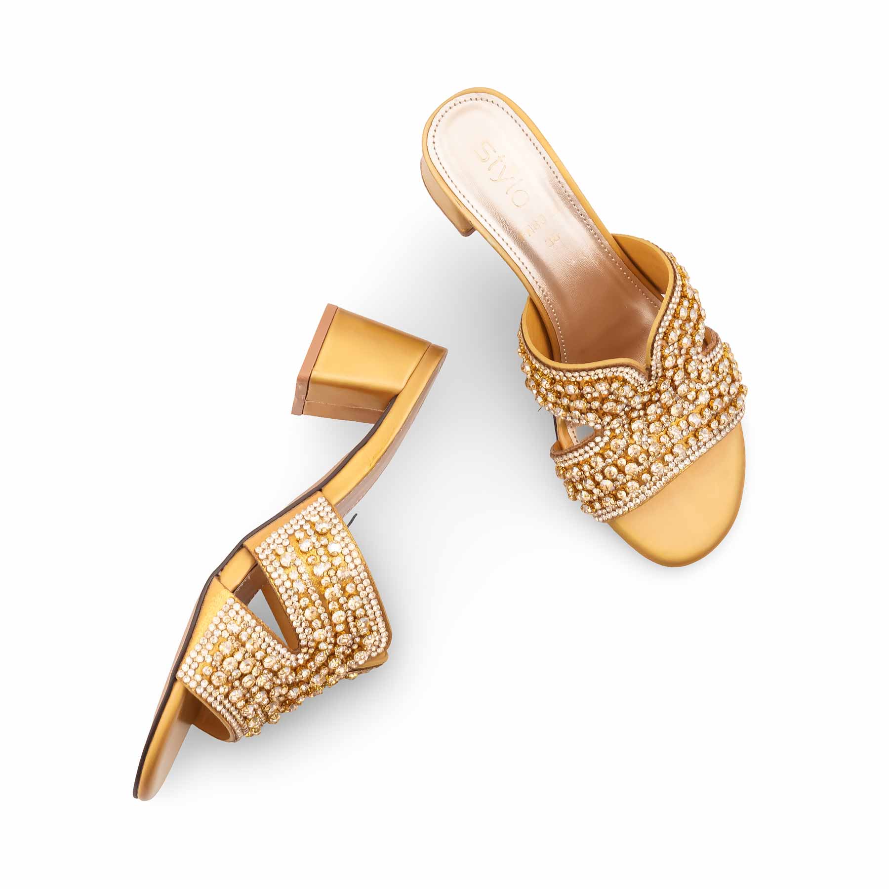 Golden Fancy Slipper For Women FN8028 - Image 5