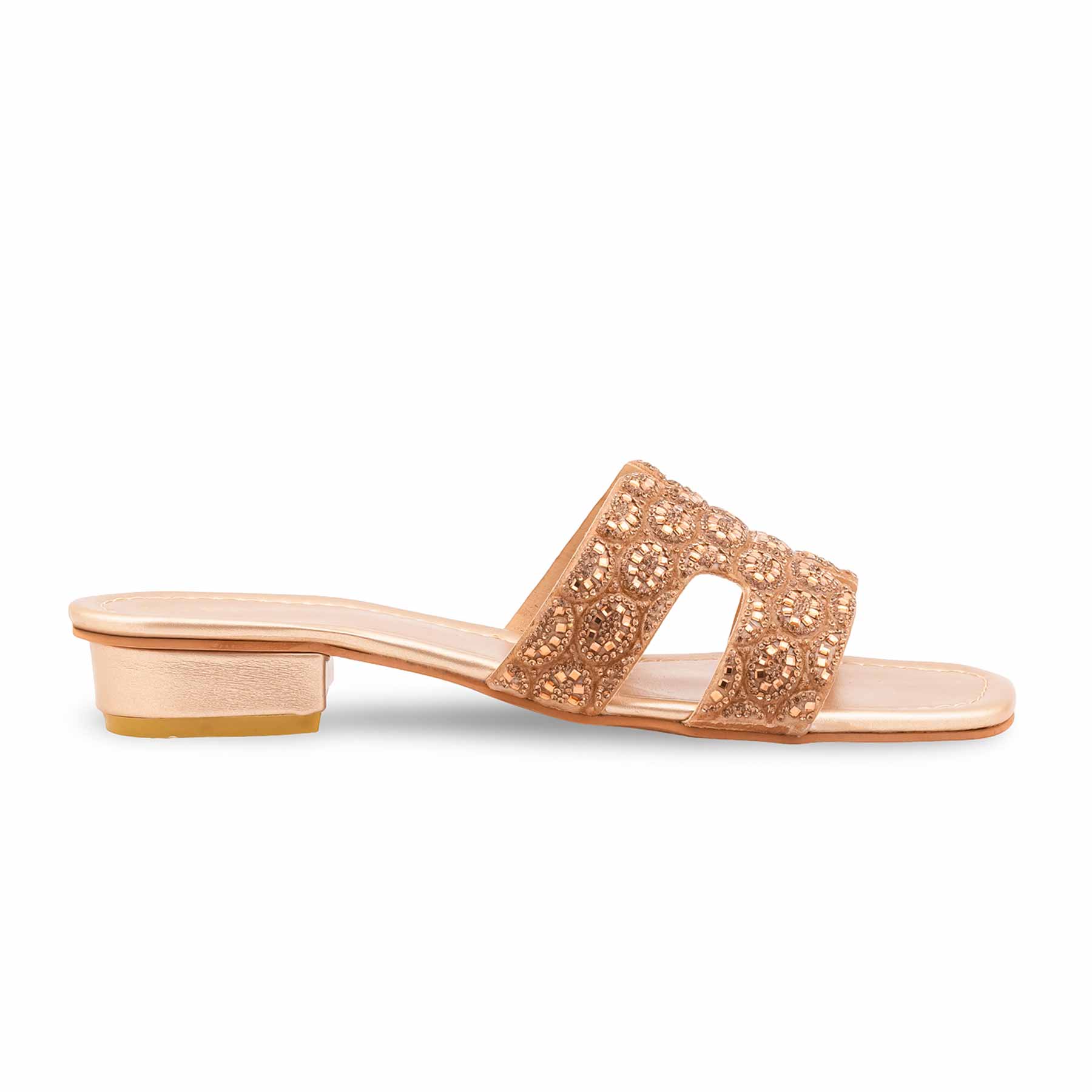 Golden Fancy Slipper For Women FN8064 - Image 2