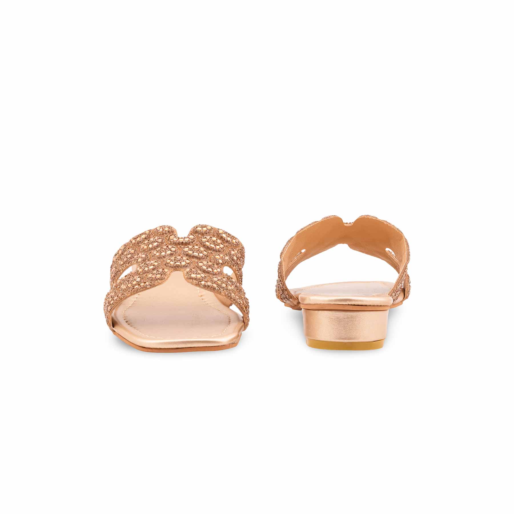 Golden Fancy Slipper For Women FN8064 - Image 4