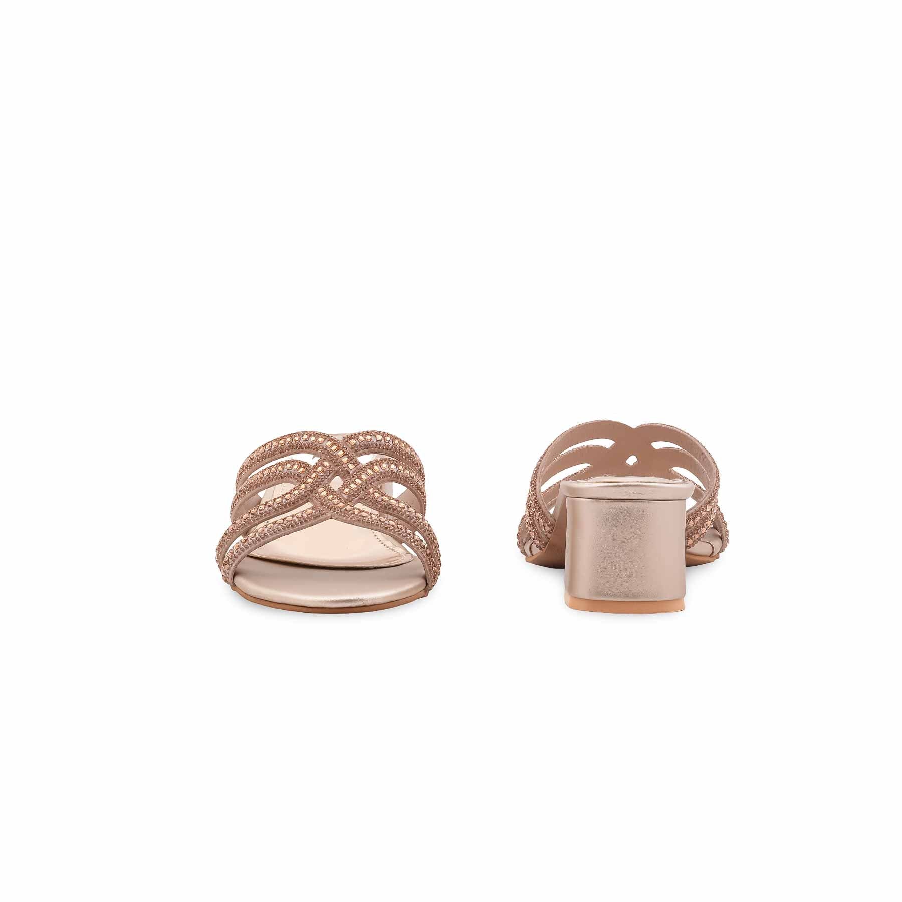 Golden Fancy Slipper For Women FN8067 - Image 4