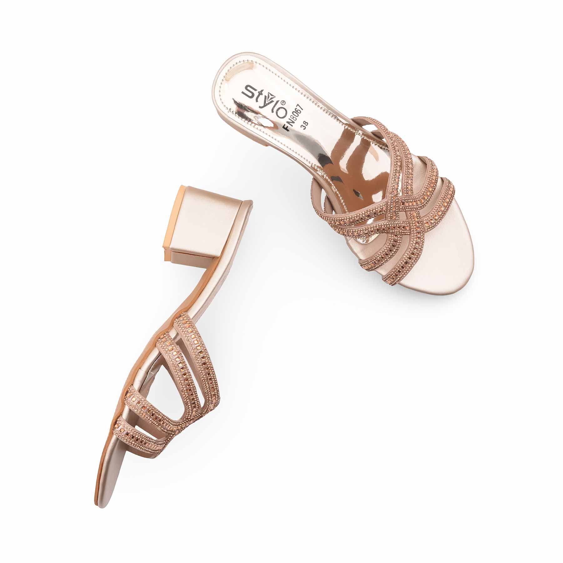 Golden Fancy Slipper For Women FN8067 - Image 5