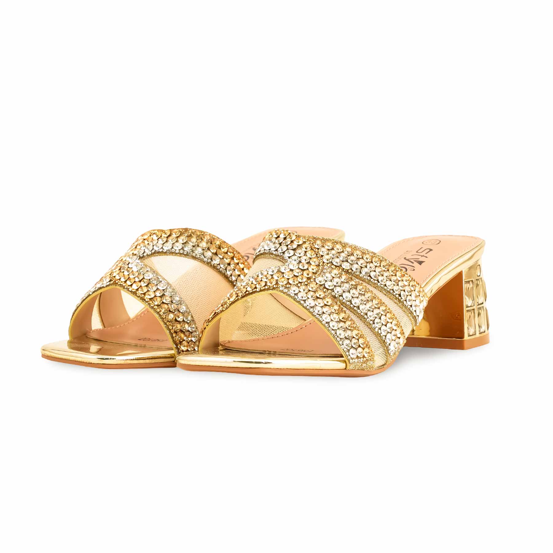 Golden Fancy Bridal Sandal FN6107 - Image 3