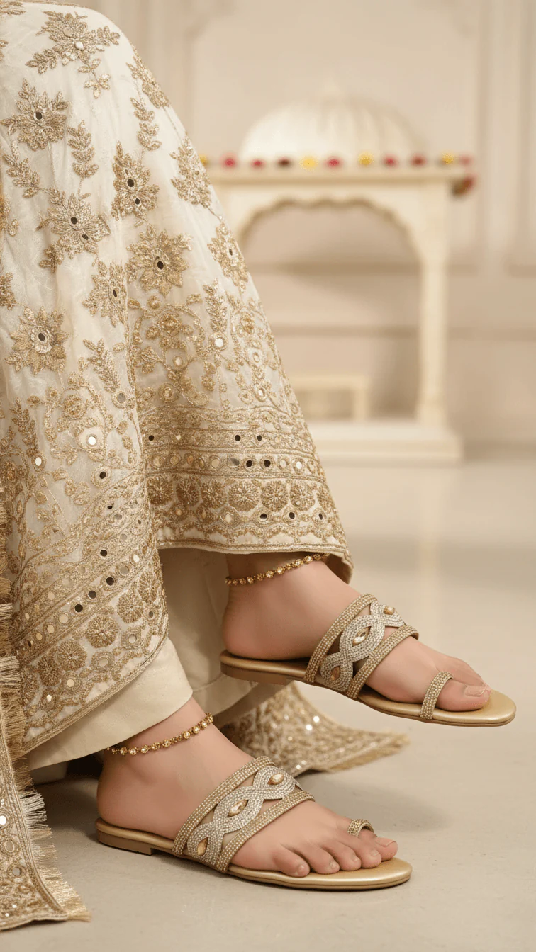 Golden Fancy Women Chappal FN0810