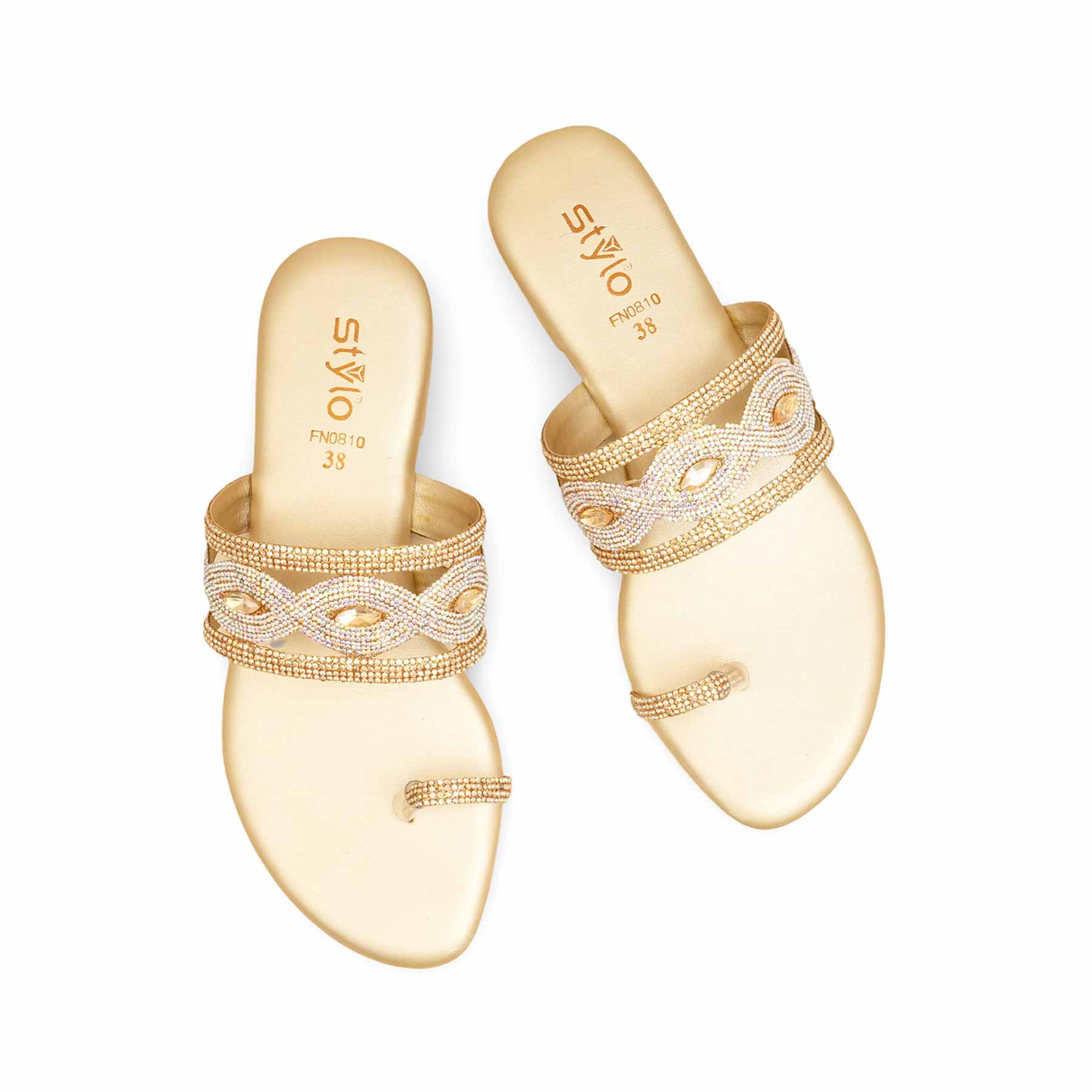 Golden Fancy Women Chappal FN0810 - Image 5