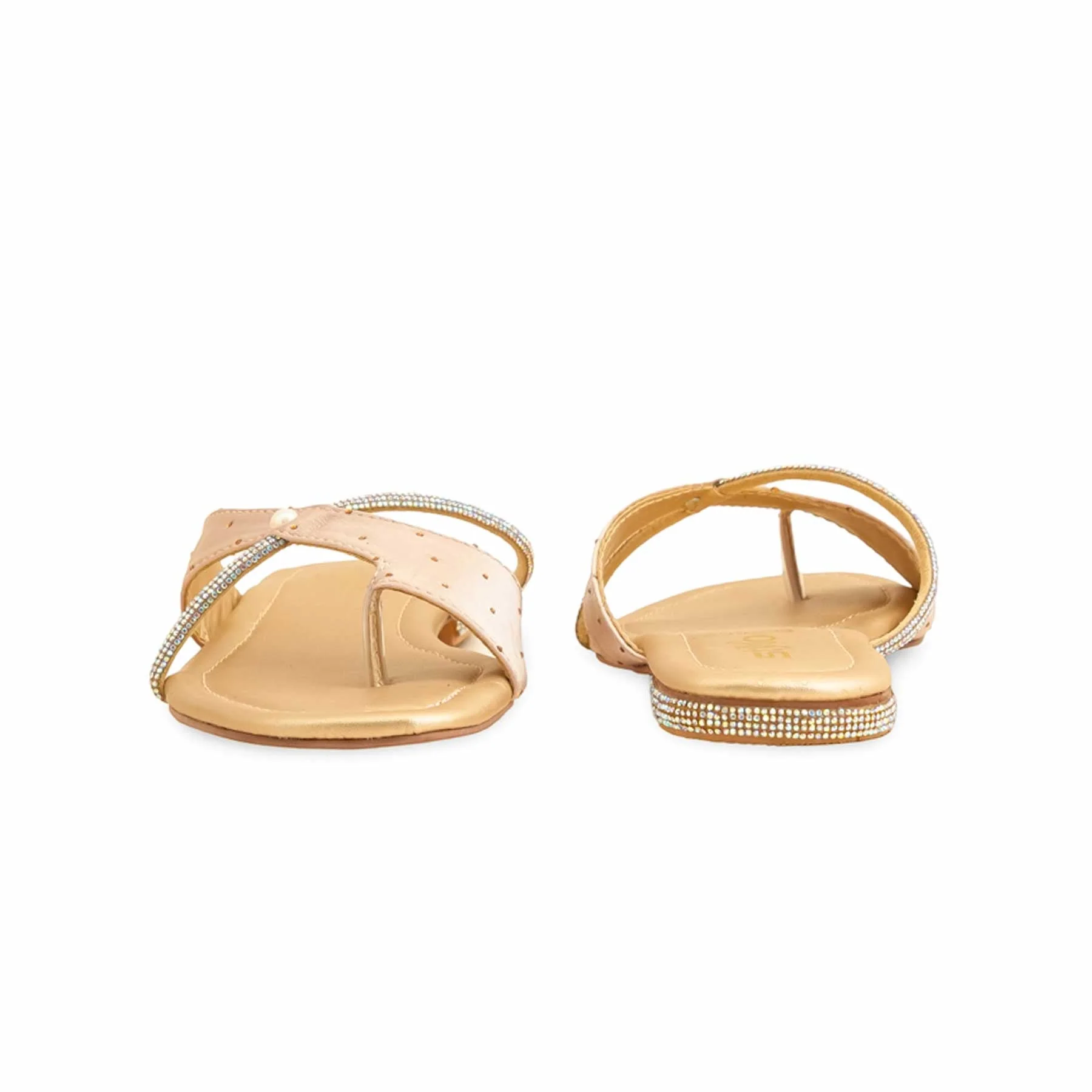 Golden Formal Chappal For Ladies FR0559 - Image 3