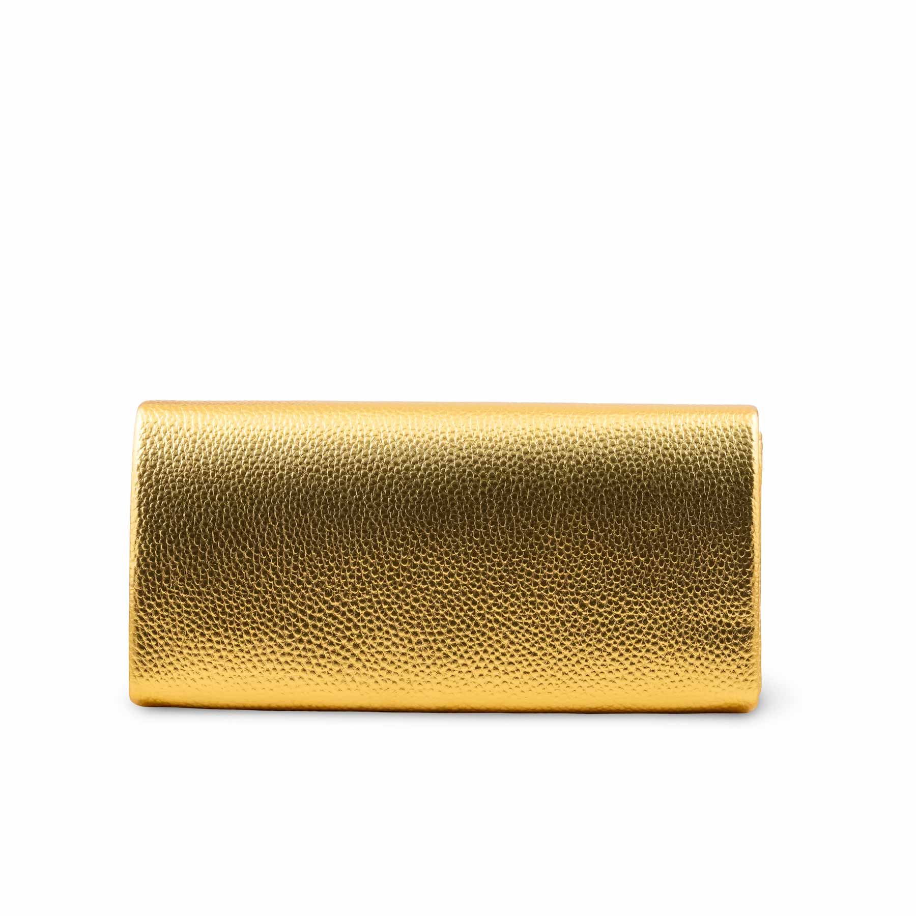 Golden Formal Clutch For Ladies P24417 - Image 4