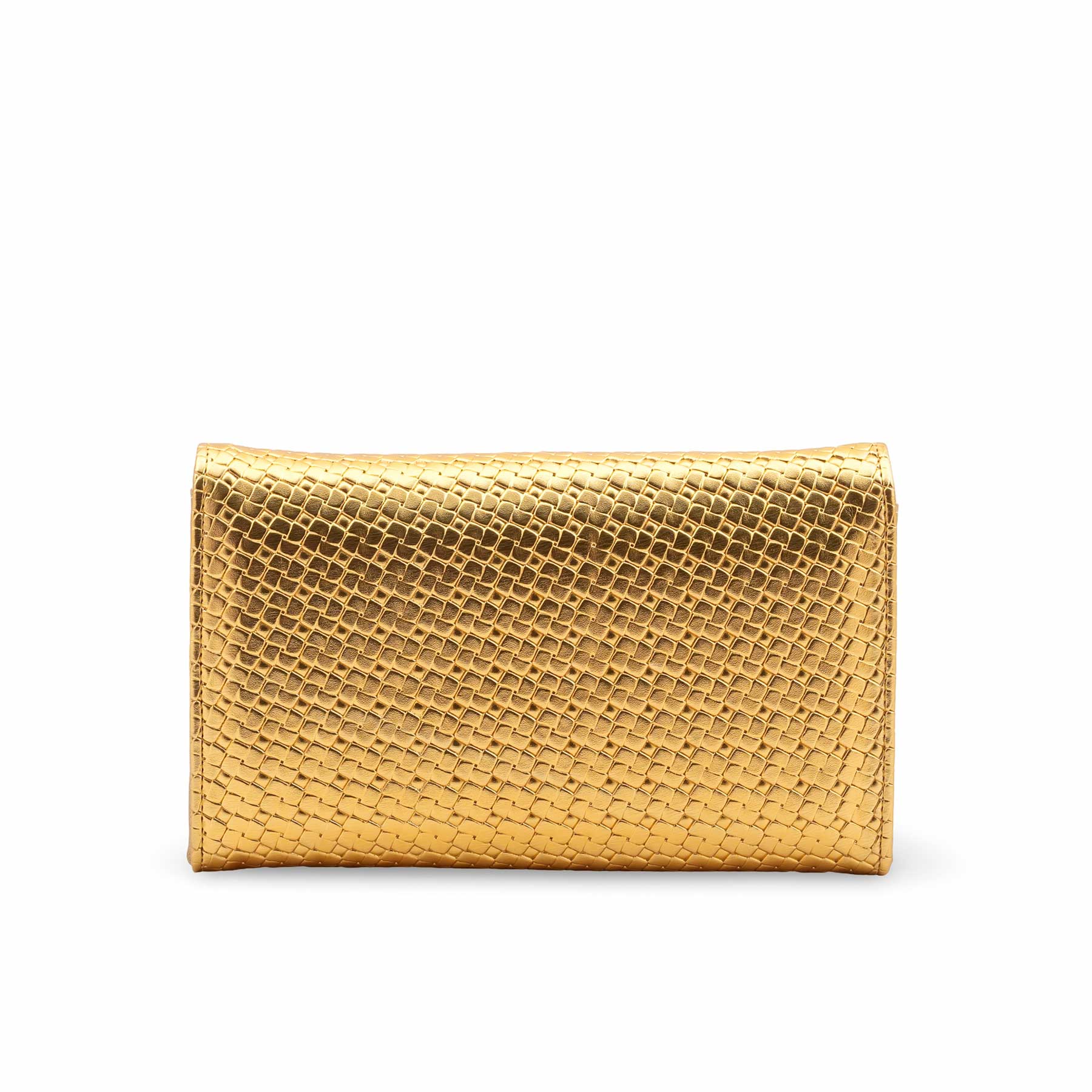 Golden Formal Clutch For Ladies P24424 - Image 4