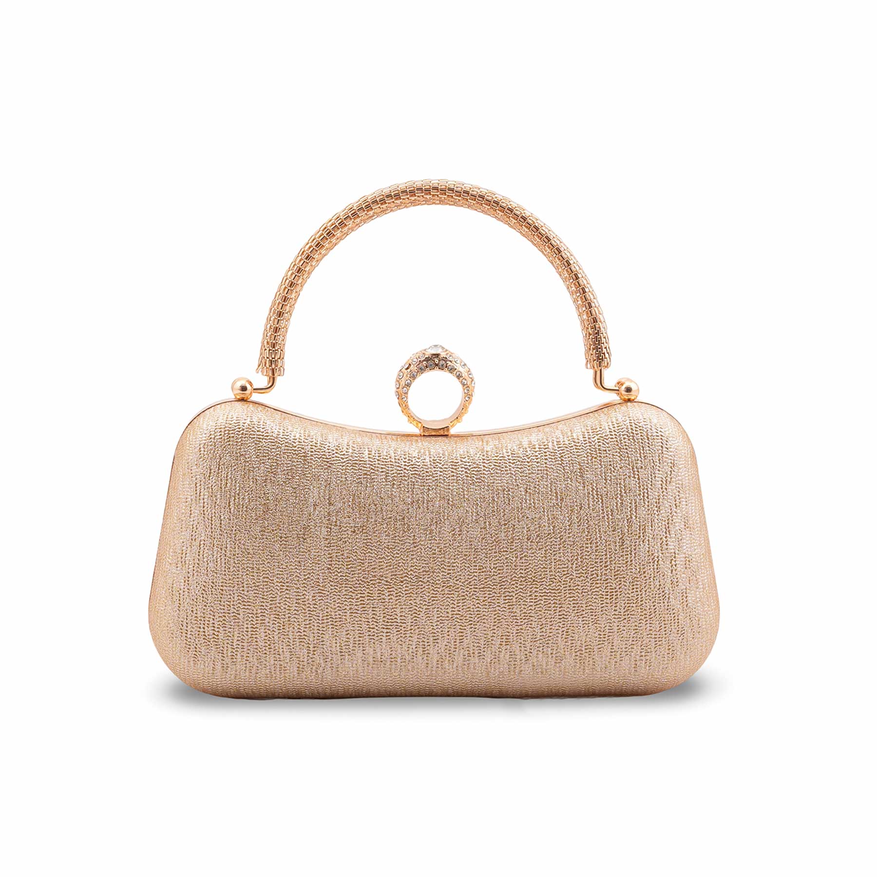 Golden Formal Clutch For Ladies P24437 - Image 4