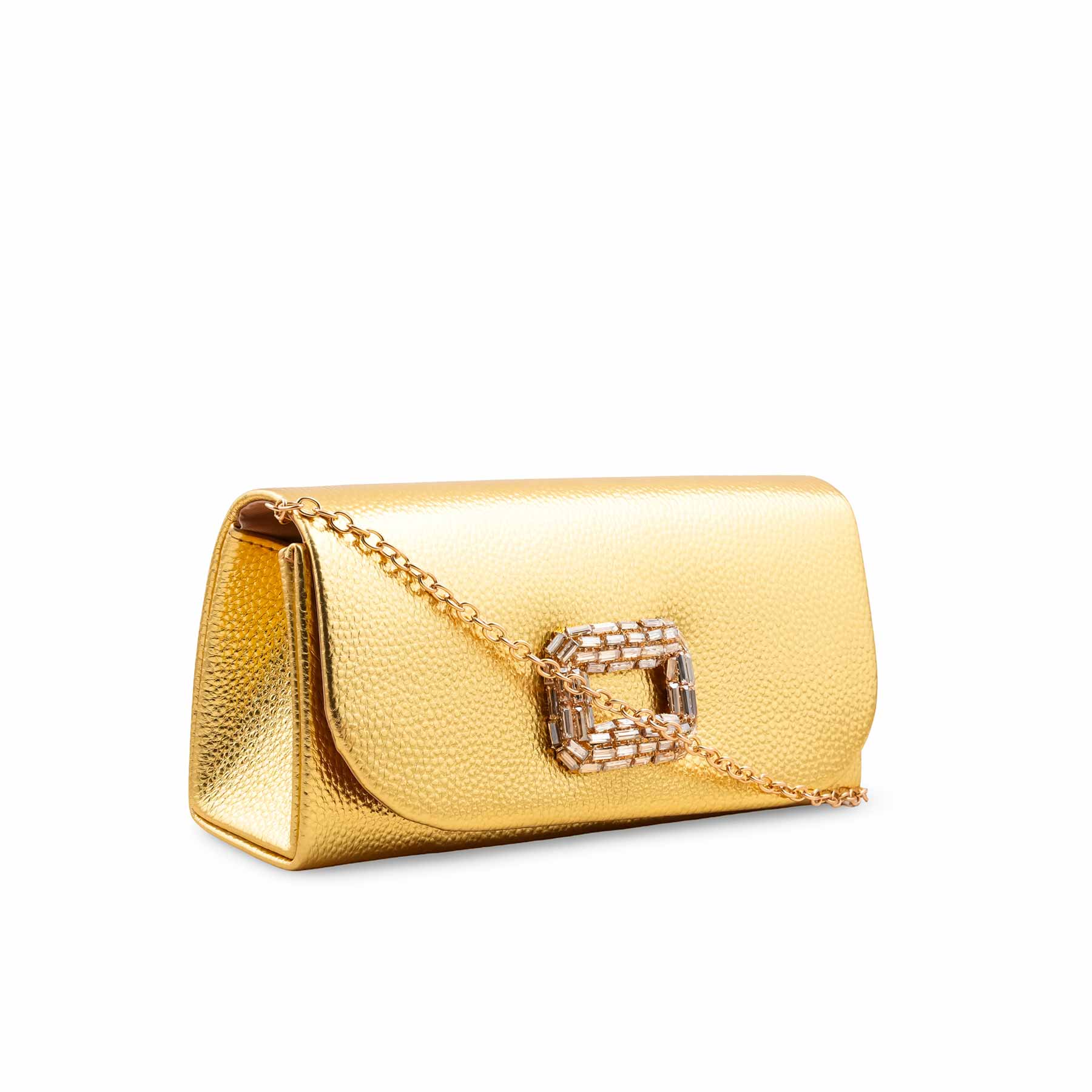 Golden Formal Clutch For Women P24416 - Image 3