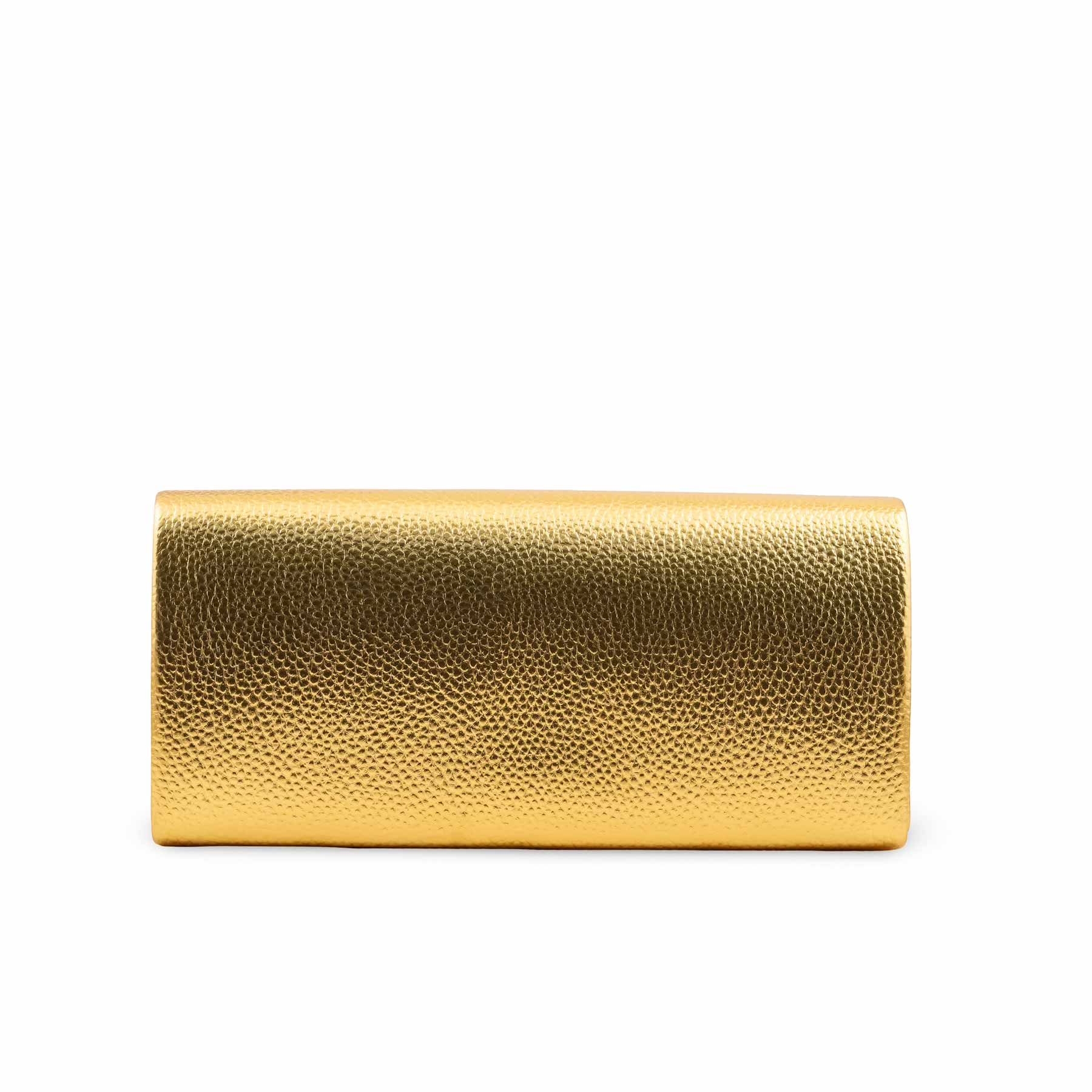 Golden Formal Clutch For Women P24416 - Image 4