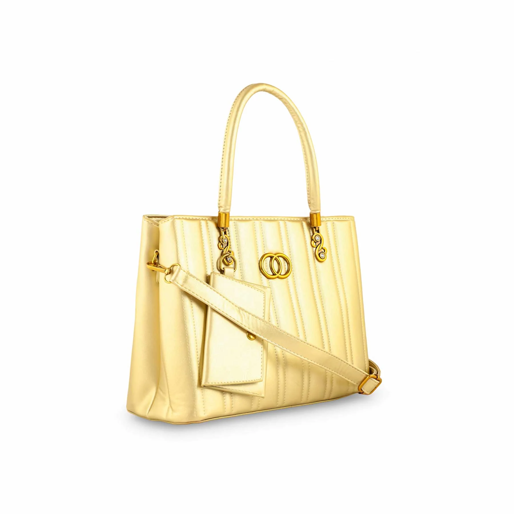 Golden Formal Hand Bag For Ladies P36152 - Image 3