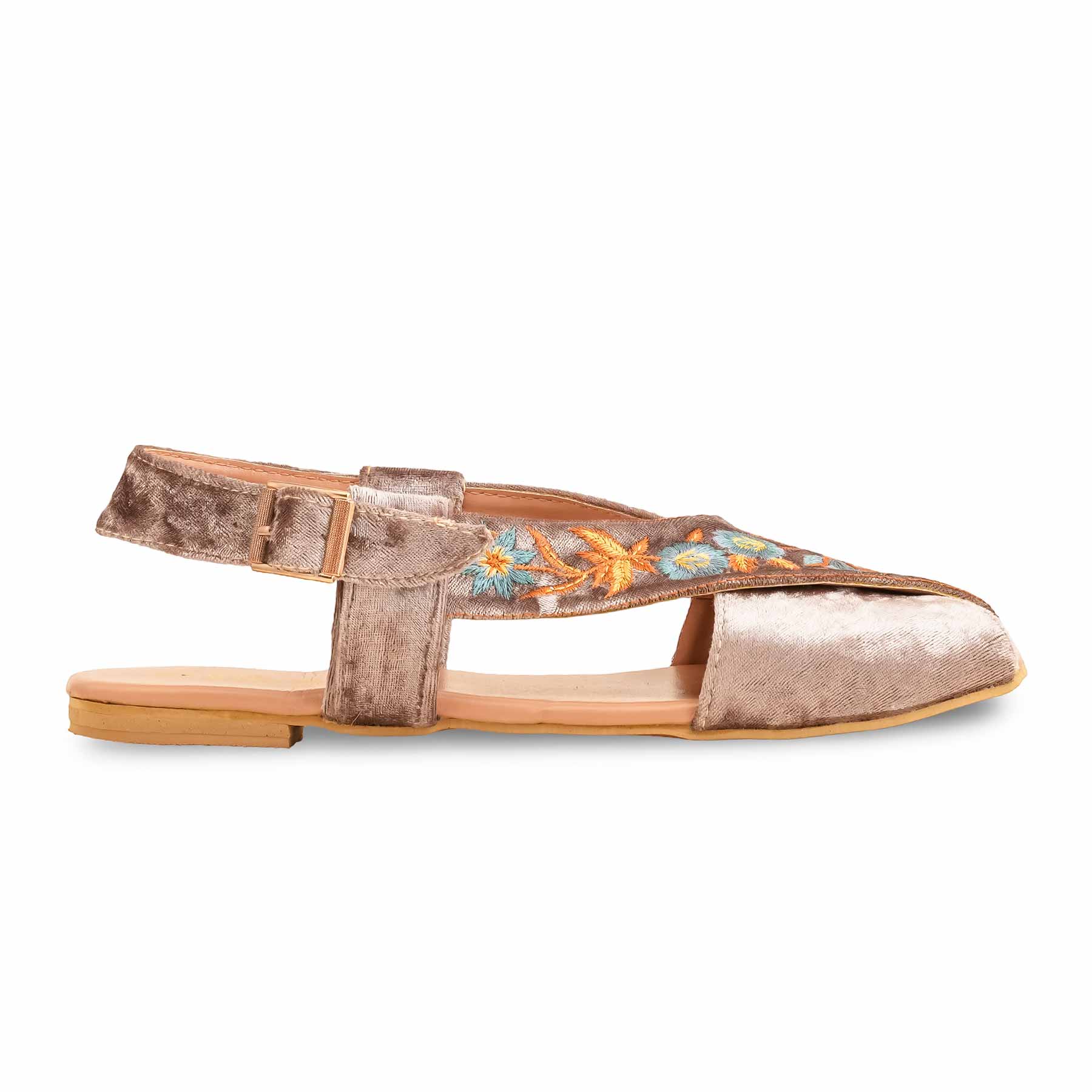 Golden Formal Peshawari Chappal For Ladies EC3184 - Image 2