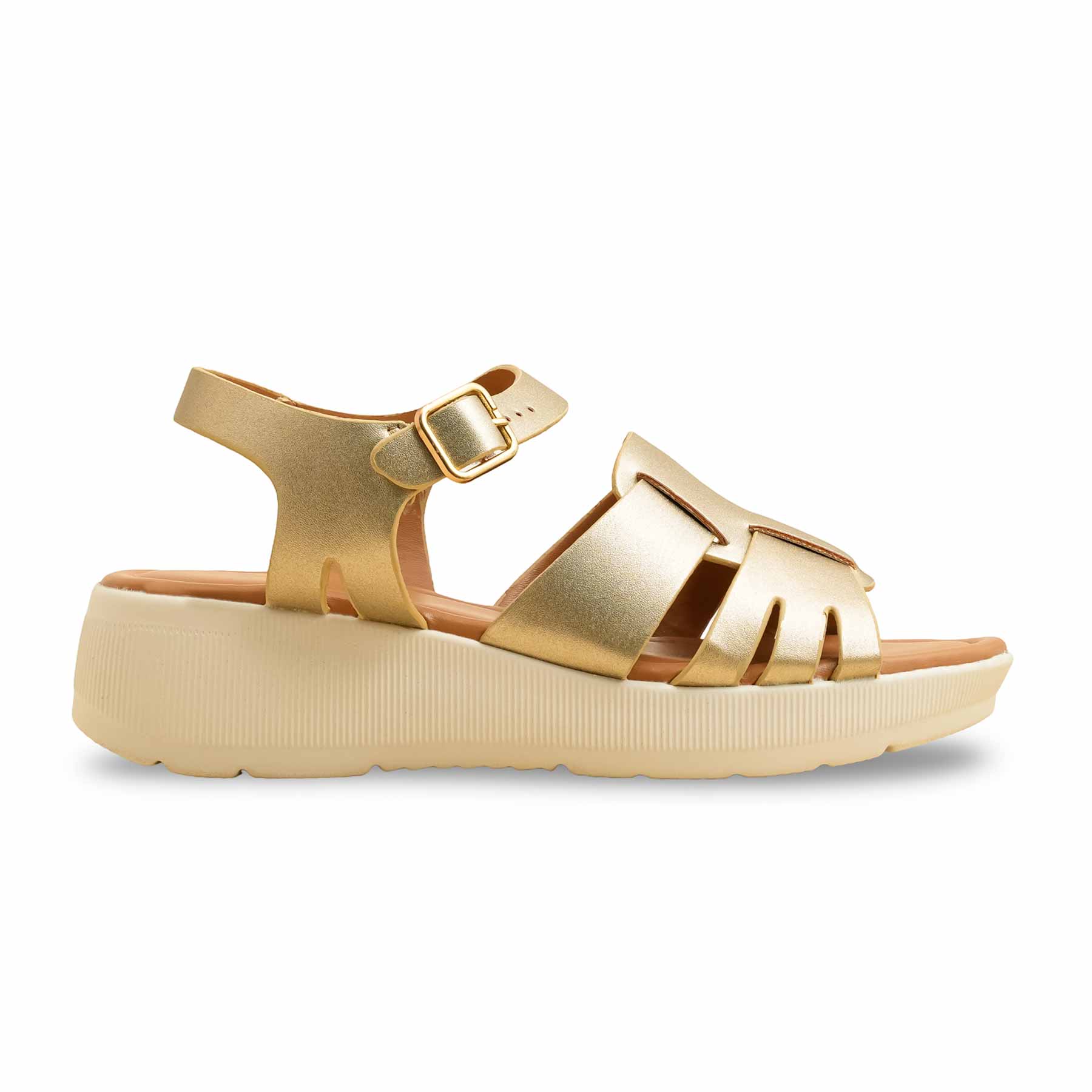 Golden Formal Sandal For Ladies PU0603 - Image 2