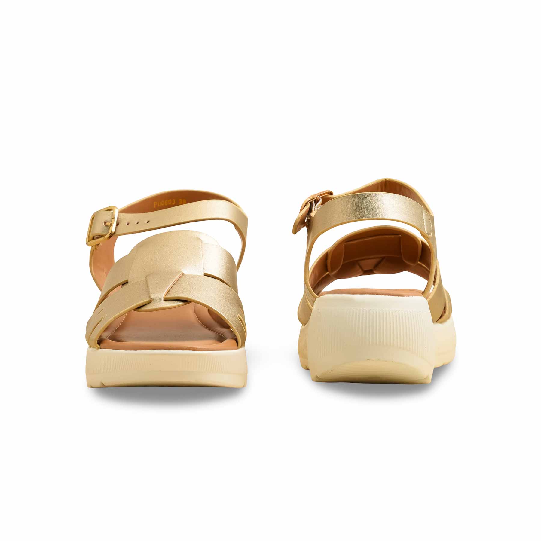 Golden Formal Sandal For Ladies PU0603 - Image 4