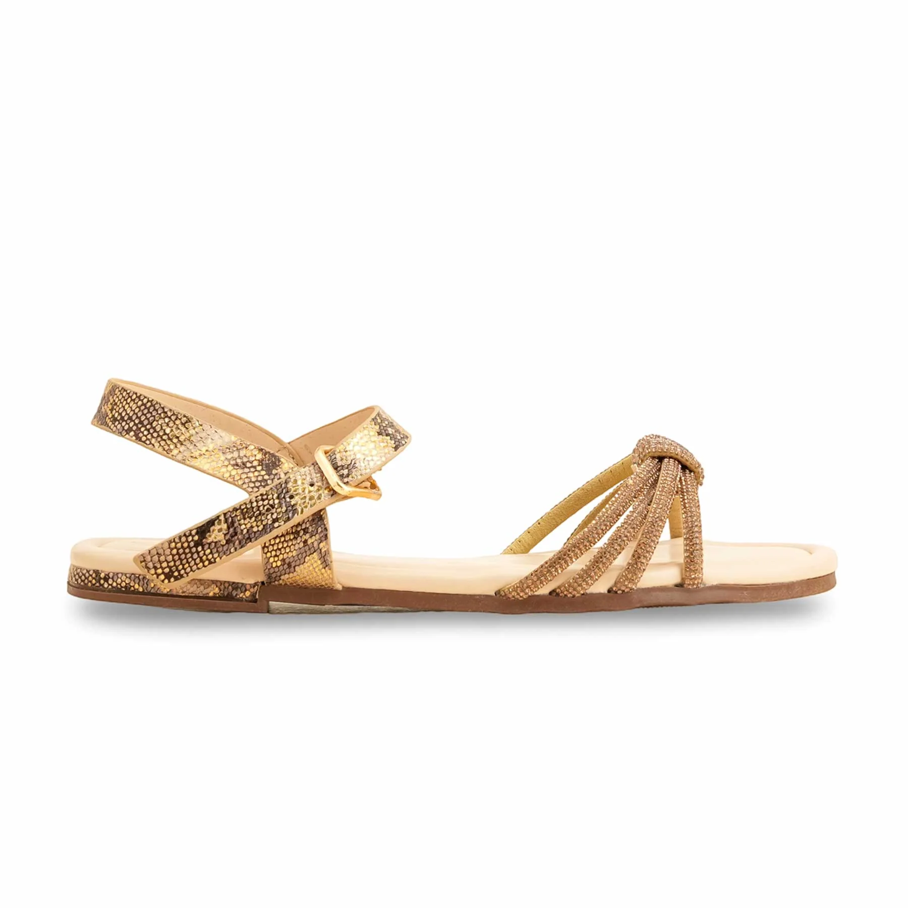 Golden Formal Sandal FR5393 - Image 2