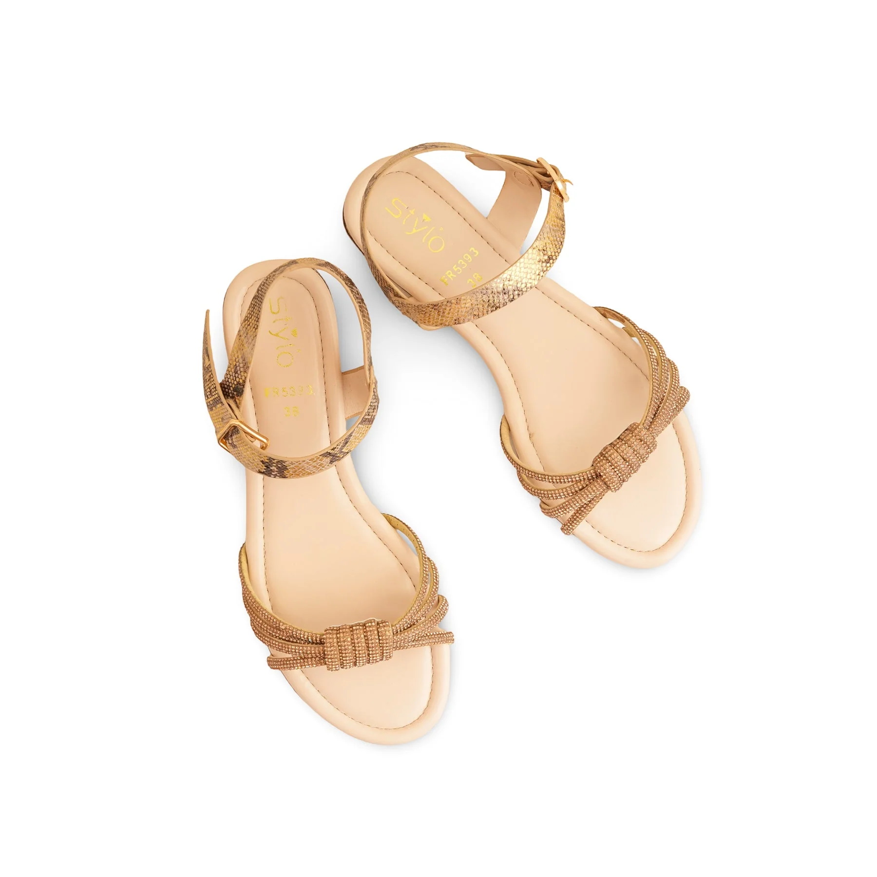 Golden Formal Sandal FR5393 - Image 5