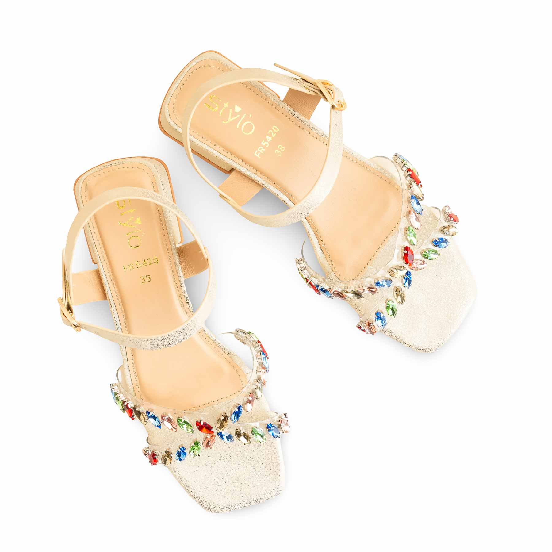 Golden Formal Sandal FR5420 - Image 5