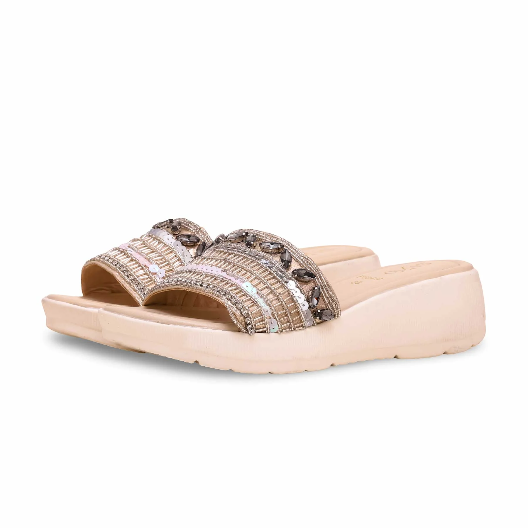 Golden Formal Sandal PU0419 - Image 2