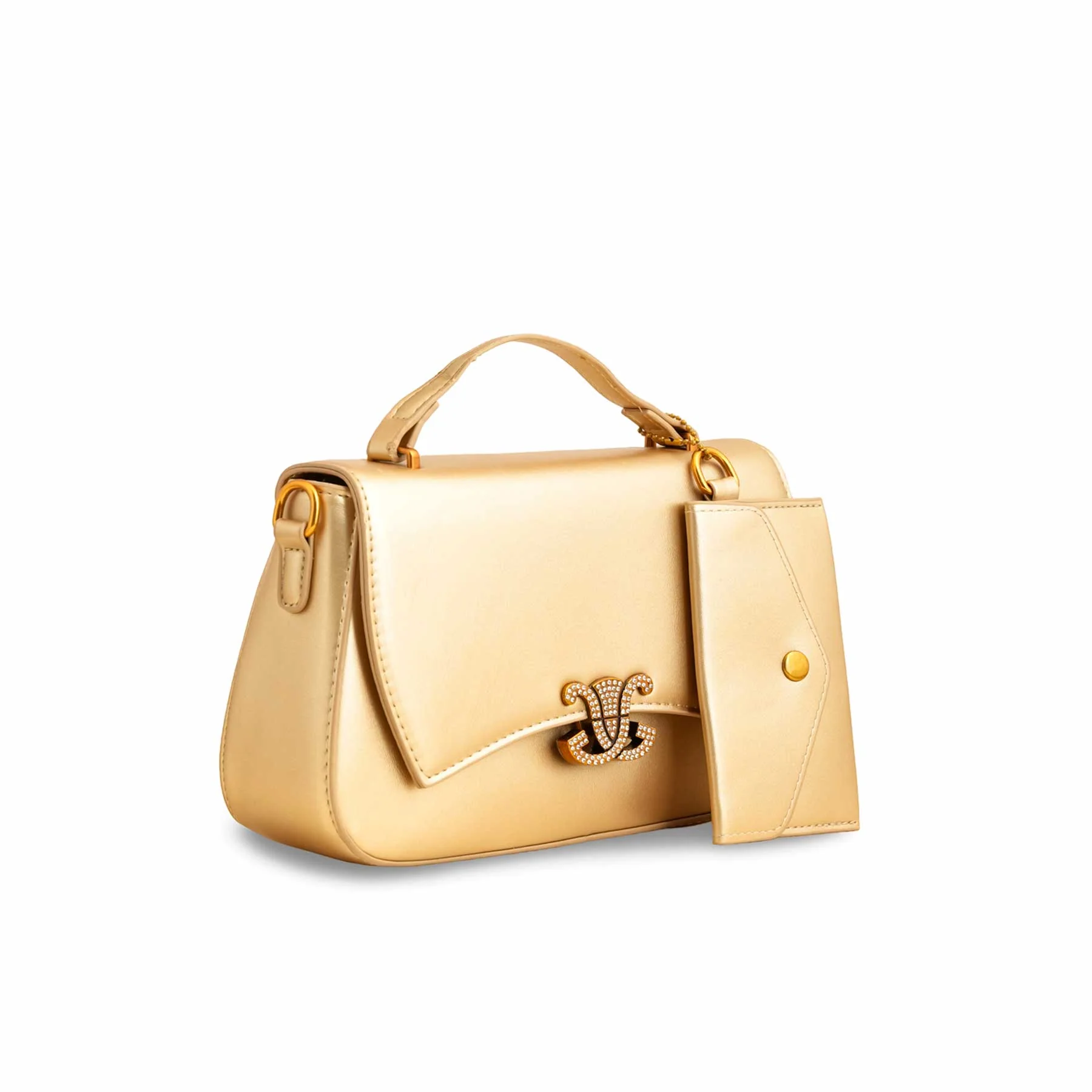Golden Formal Shoulder Bag For Ladies P36140 - Image 3